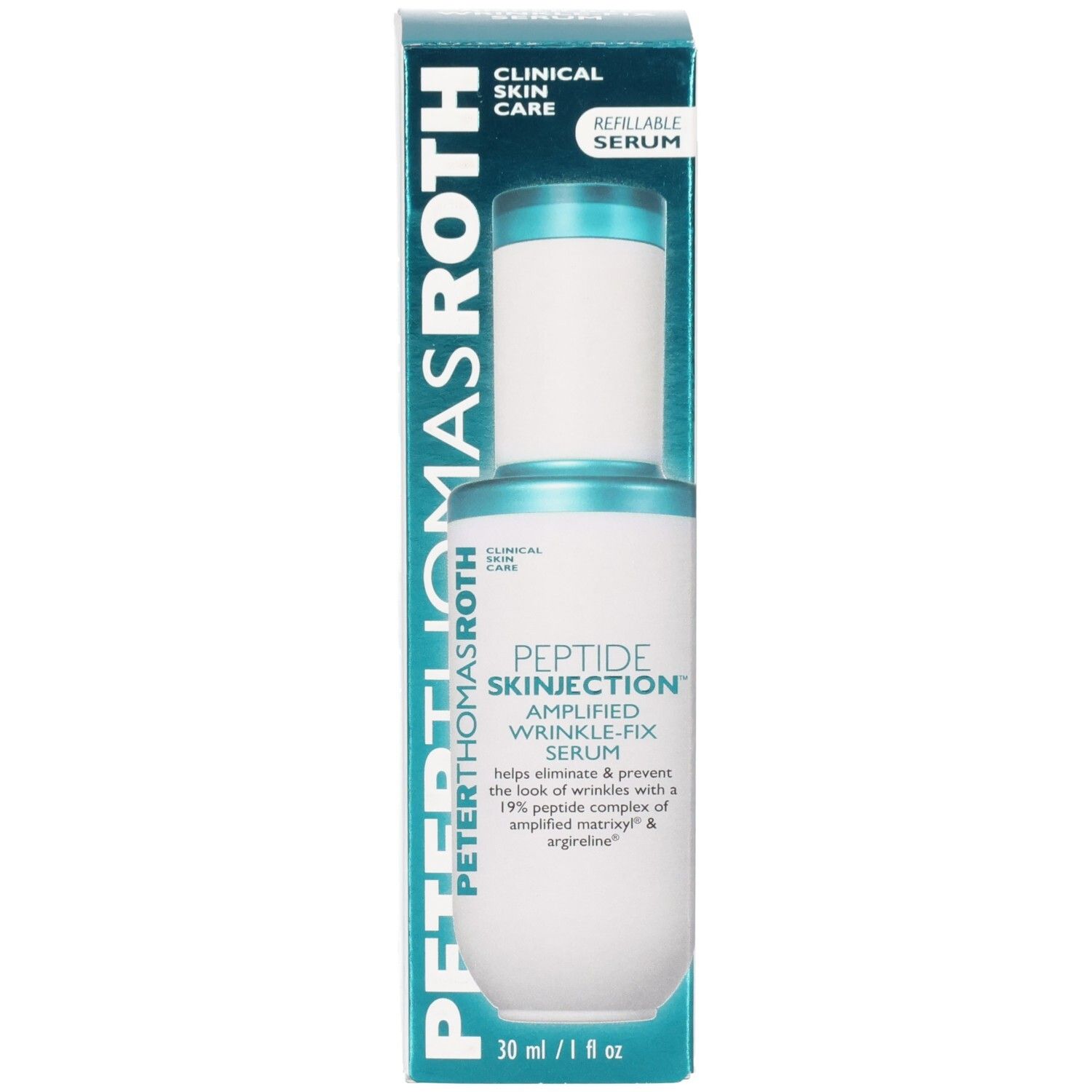 Peter Thomas Roth Peptide Skinjection Serum Nachfüllpackung und Flasche, 30 ml.