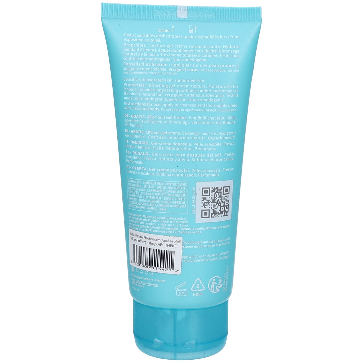 B. Bioderma Photoderm After Sun Gratis Aangeboden ok NLFRENDEITSP