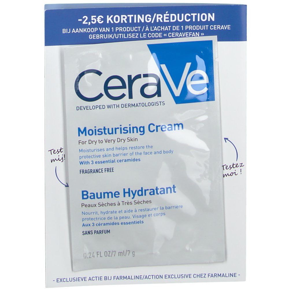 CeraVe Hydraterende Creme GRATIS Aangeboden Sample