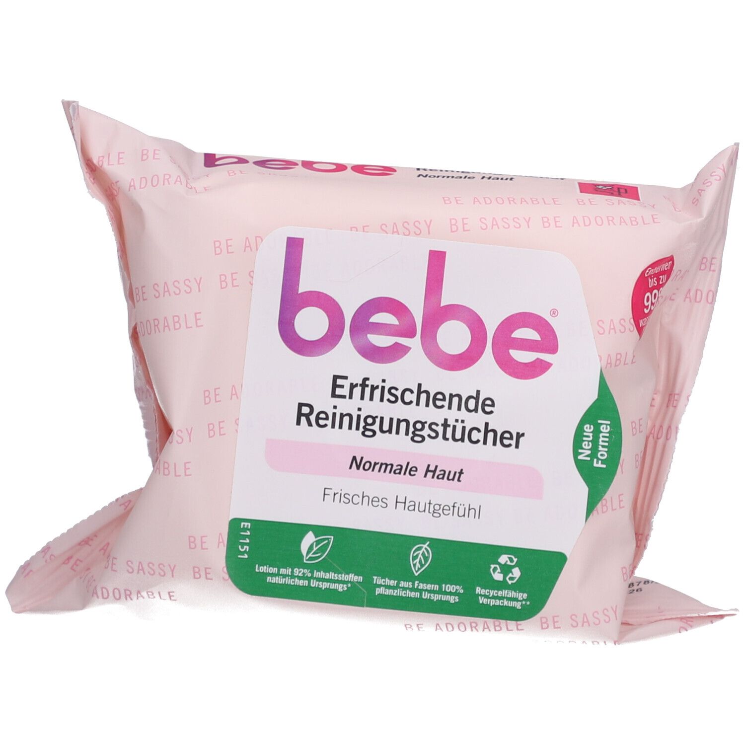bebe® Erfrischende Reinigungstücher mit Rosenwasser