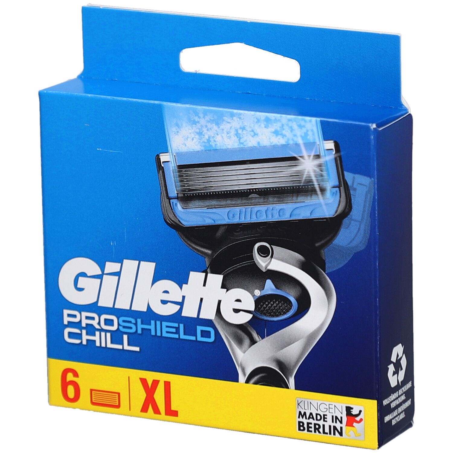Gillette ProShield Chill Rasierklingen, 6 XL-Packung.