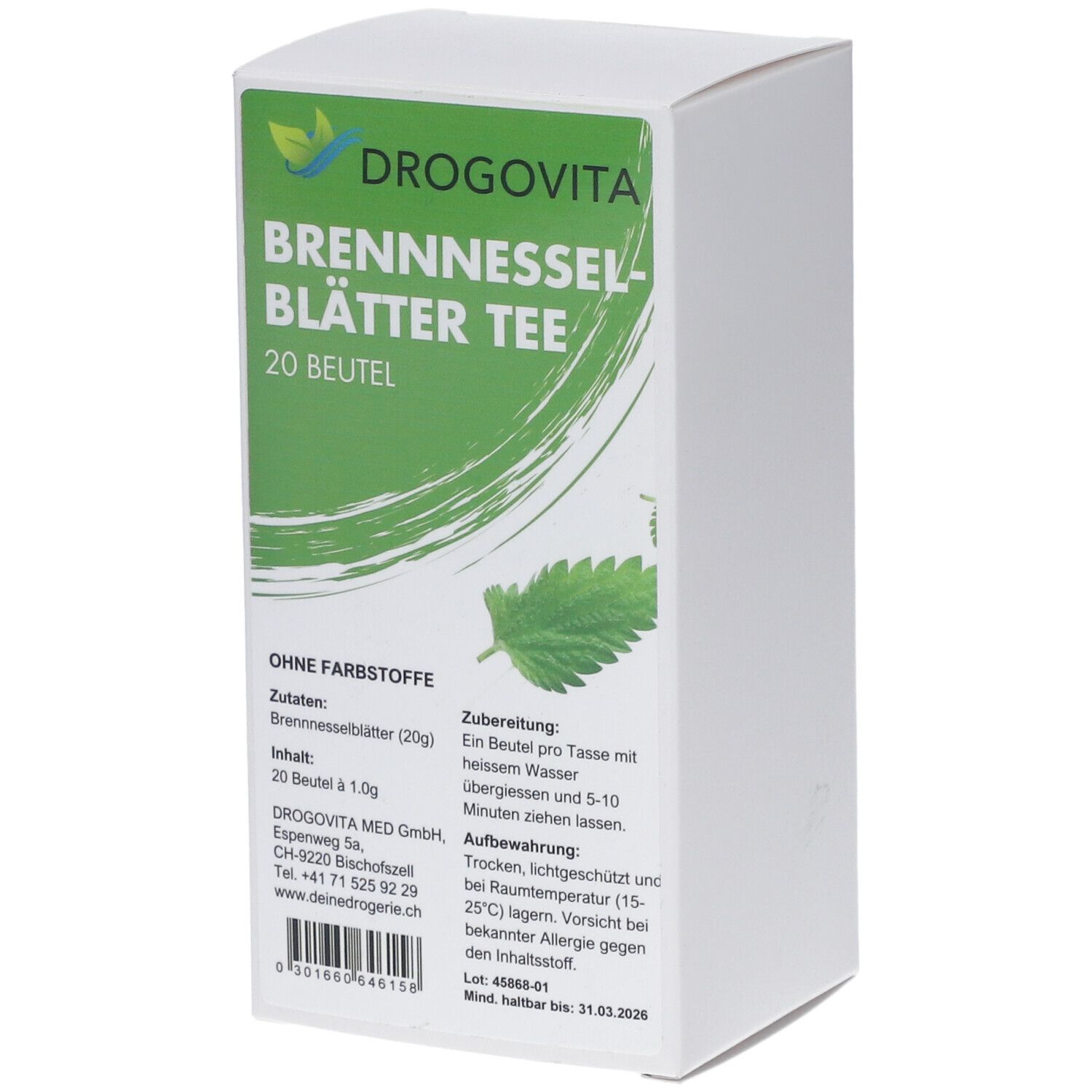 DROGOVITA Brennnessel Tee Btl 20 Stk