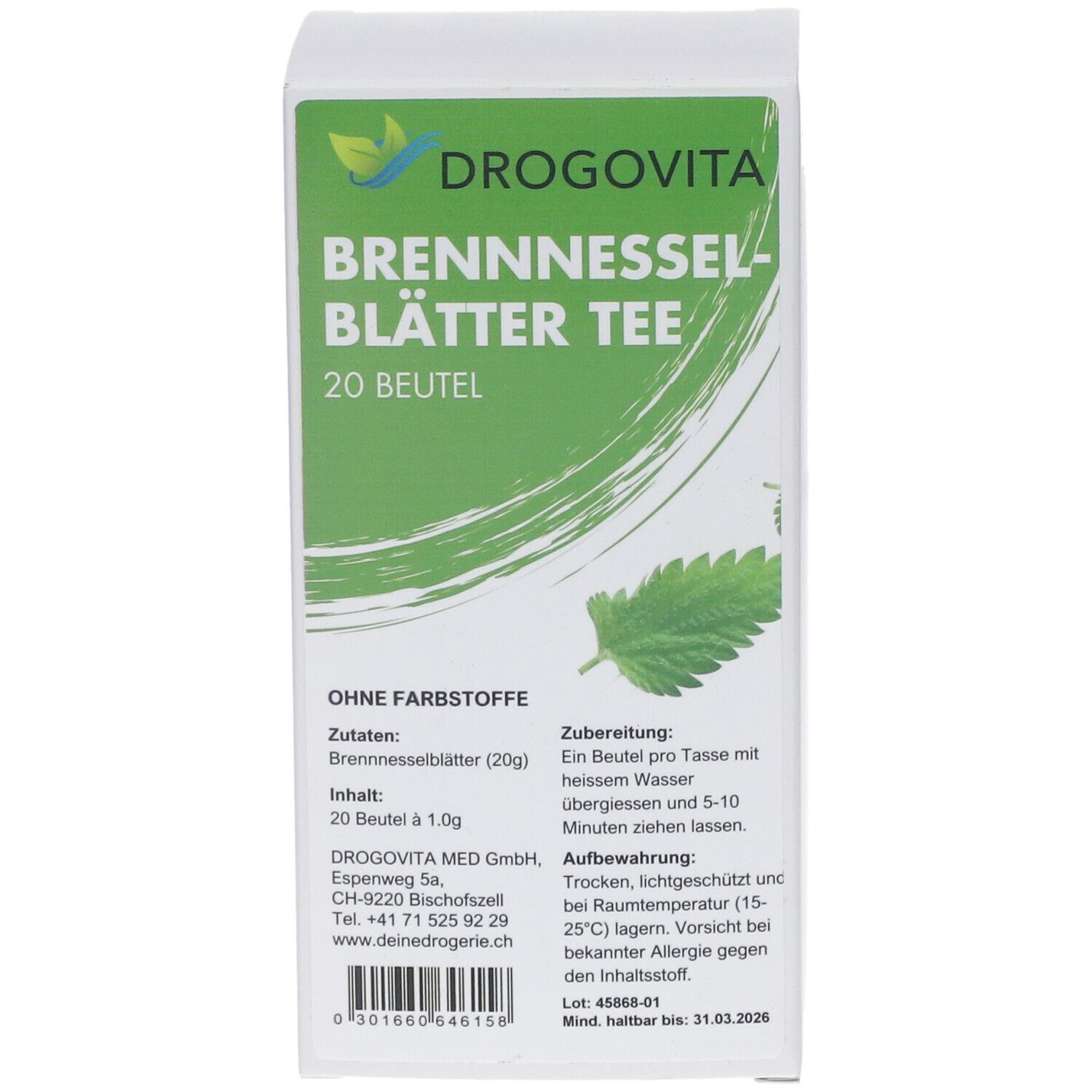 DROGOVITA Brennnessel Tee Btl 20 Stk