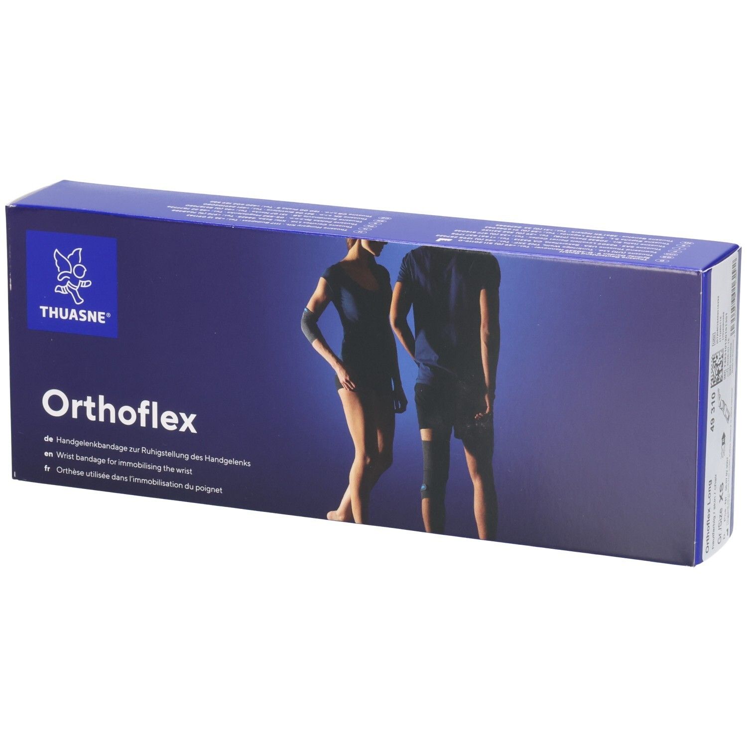 Verpackung für Thuasne Orthoflex Handgelenk-Immobilisationsbandage.