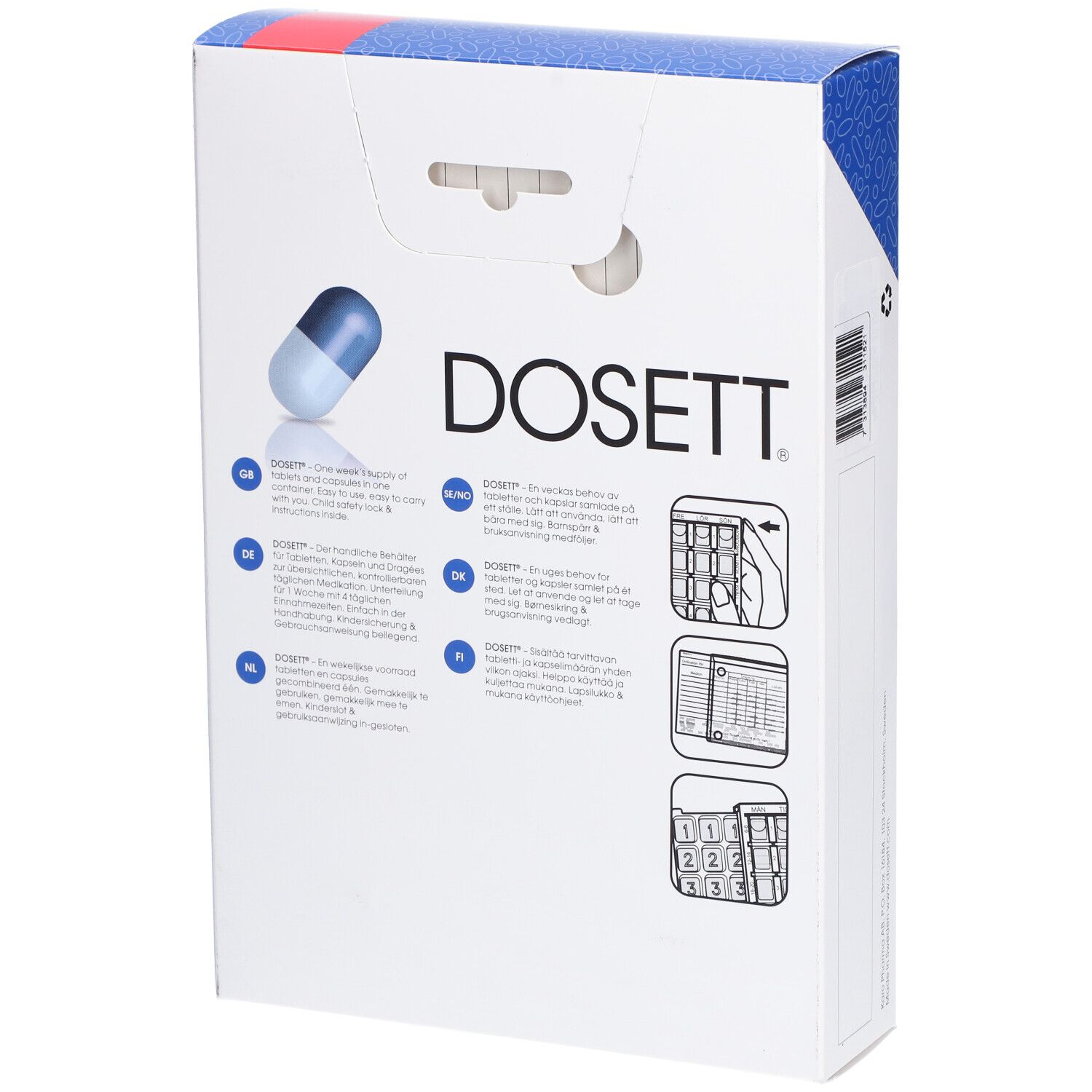 DOSETT® Maxi Pillendose Woche Französisch (7 x 4)