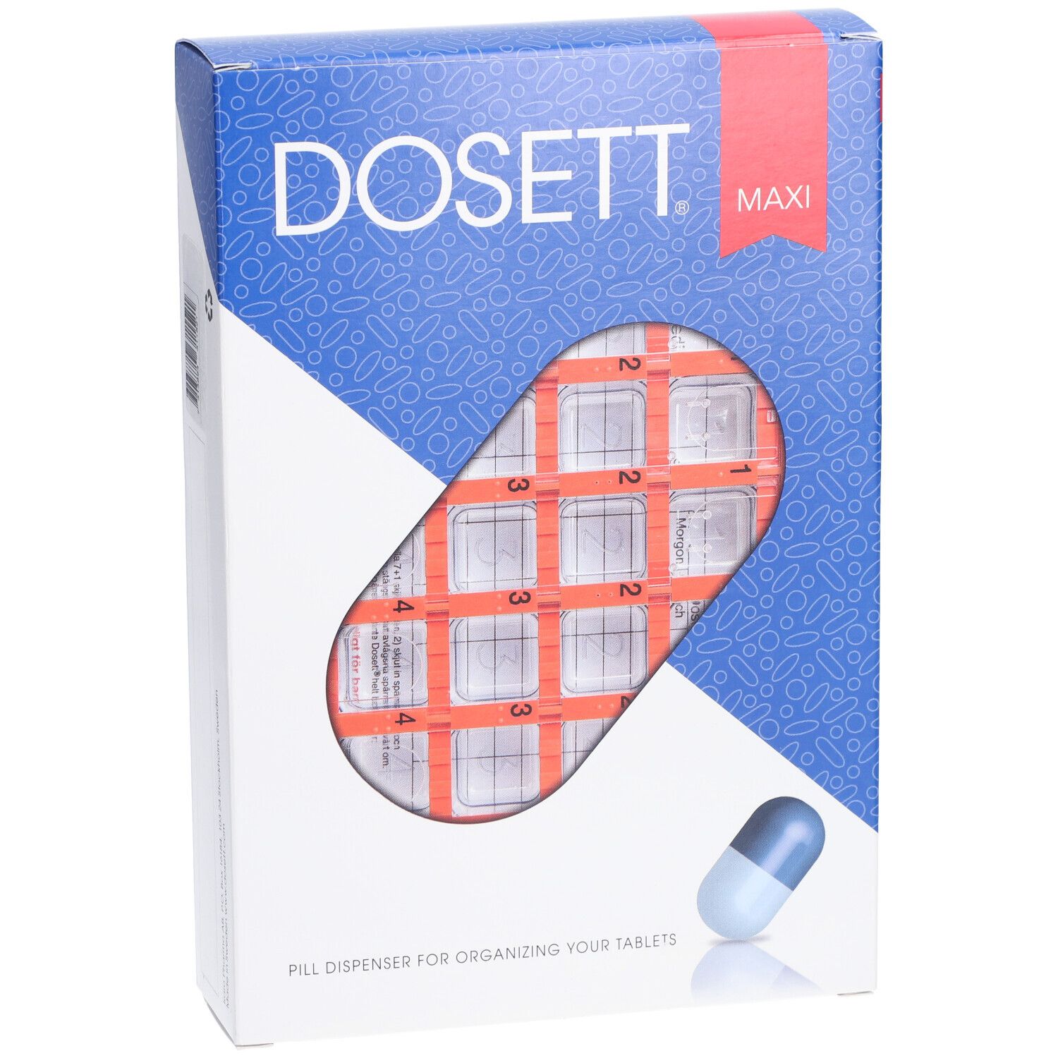 DOSETT® Maxi Pillendose Woche Französisch (7 x 4)