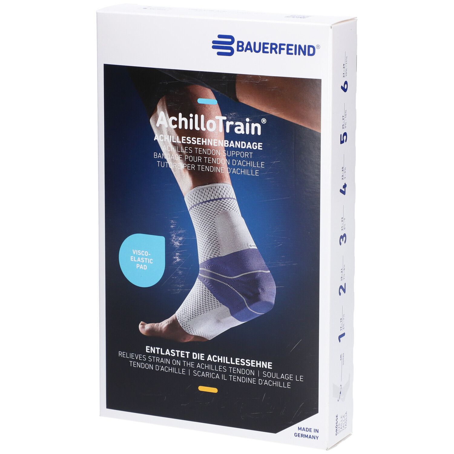 BAUERFEIND AchilloTrain Sprunggelenkbandage links Größe 3