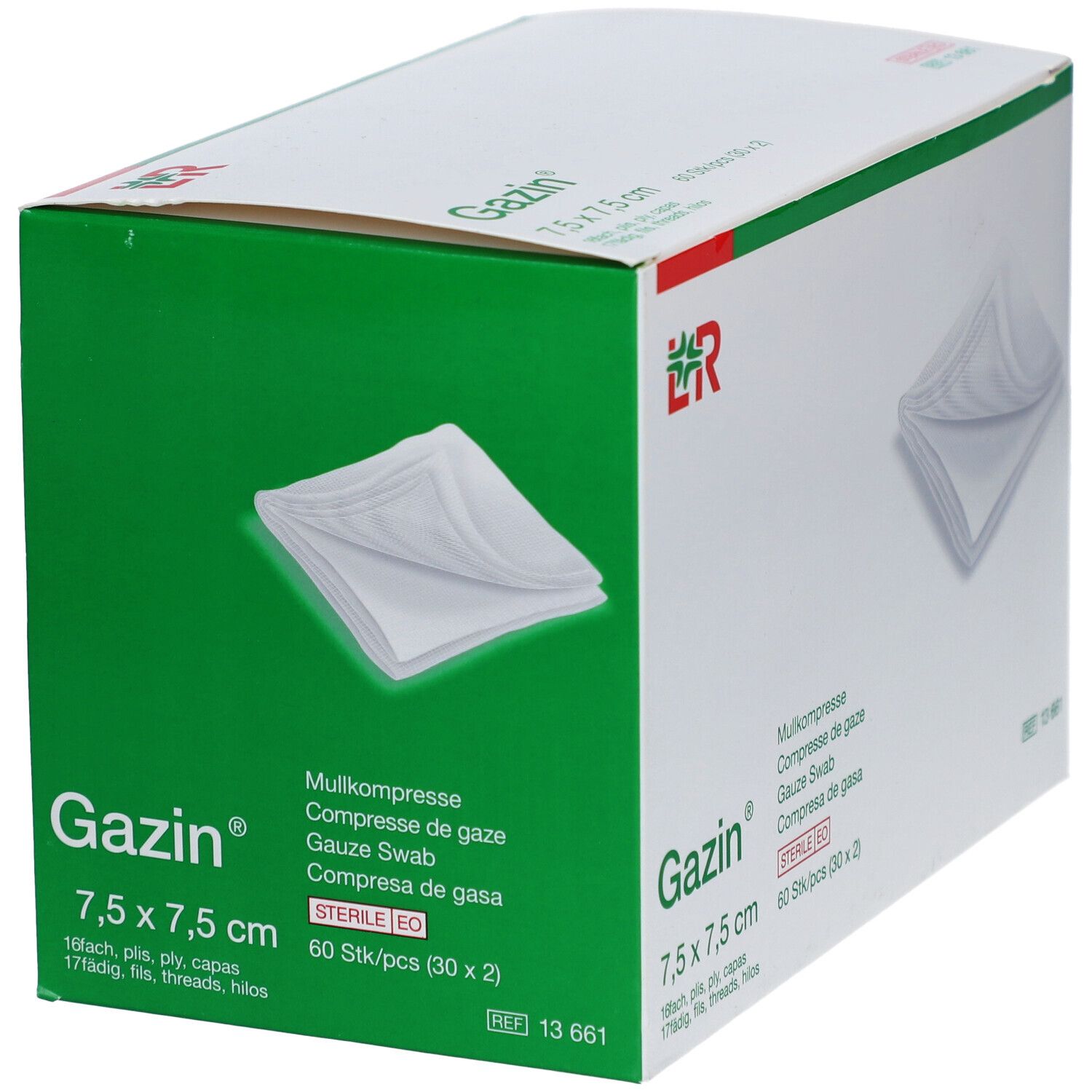 Gazin® Kompresse 7,5 cm x 7,5 cm steril 16 fach