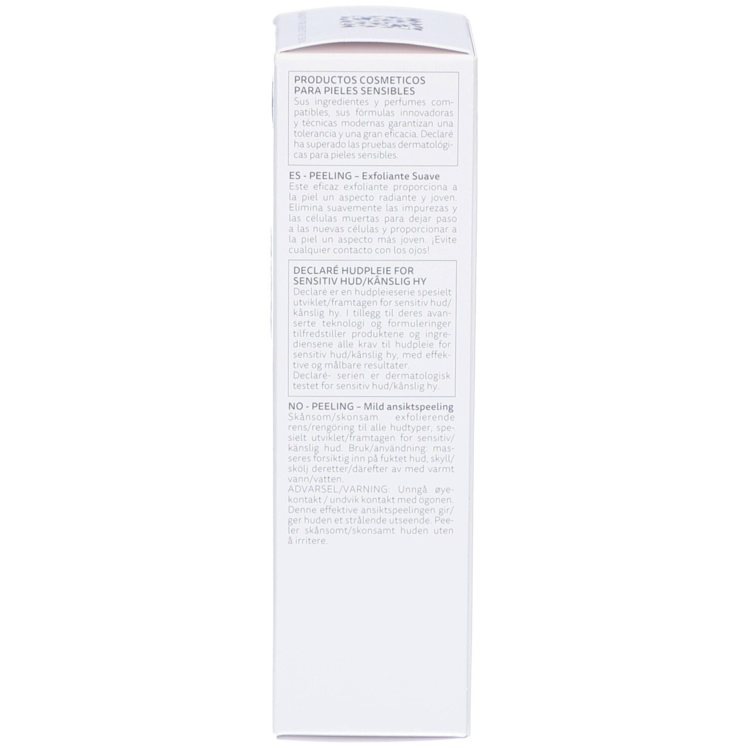 Weiße Tube mit DECLARÉ-Logo und Soft Peeling. 100ml. Für empfindliche Haut.