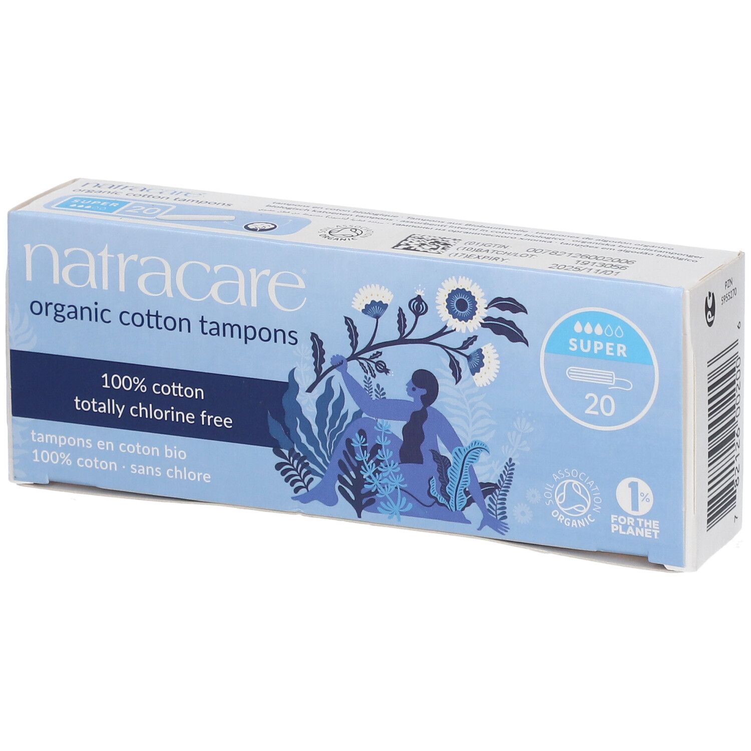 NATRACARE Tampons aus Bio-Baumwolle Super ohne Applikator