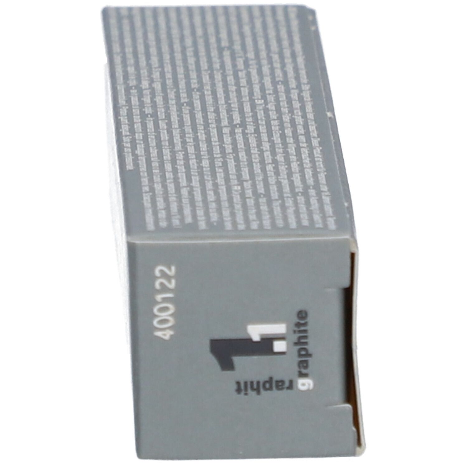 Graue Schachtel. Aufdruck: 1.1 graphit, Produktnummer.
