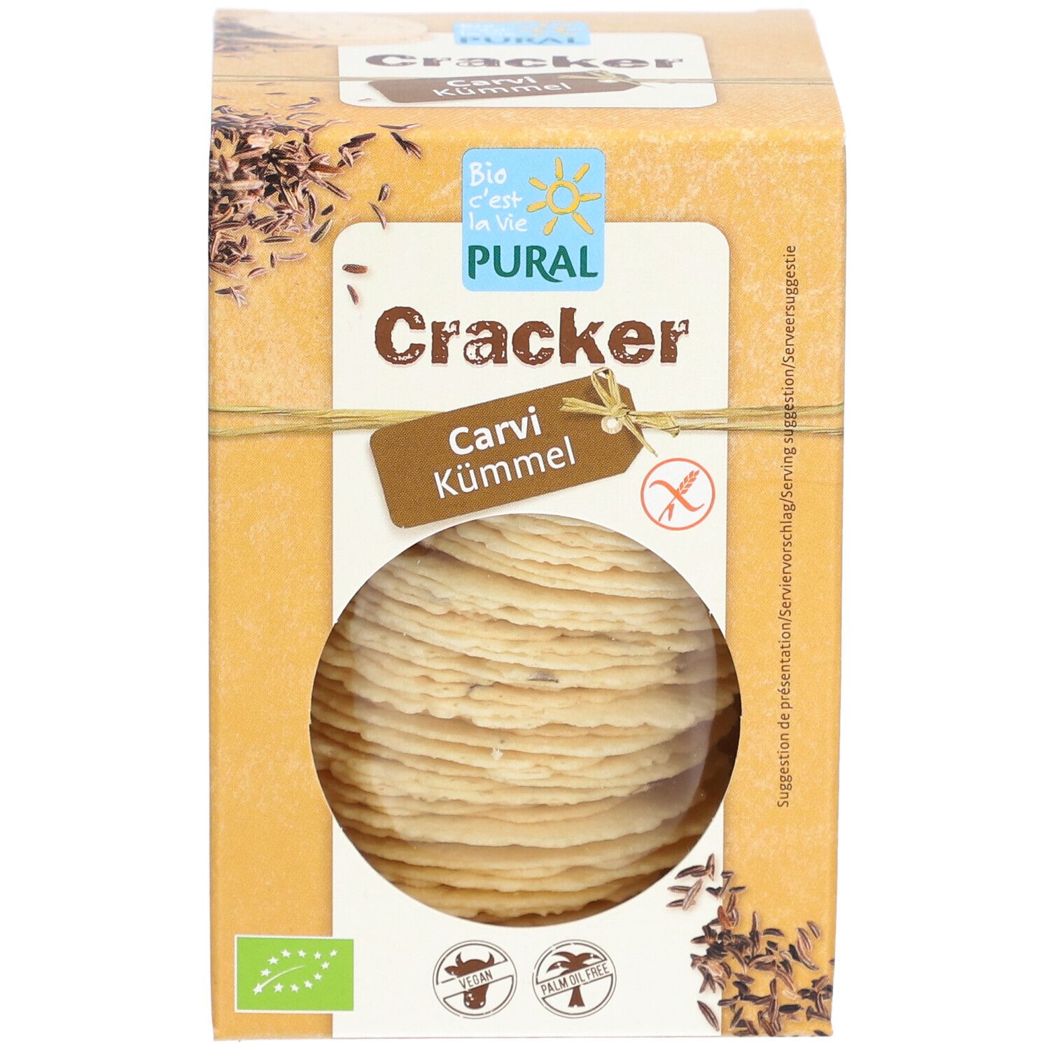 PURAL Glutenfreier Bio-Kümmel-Cracker