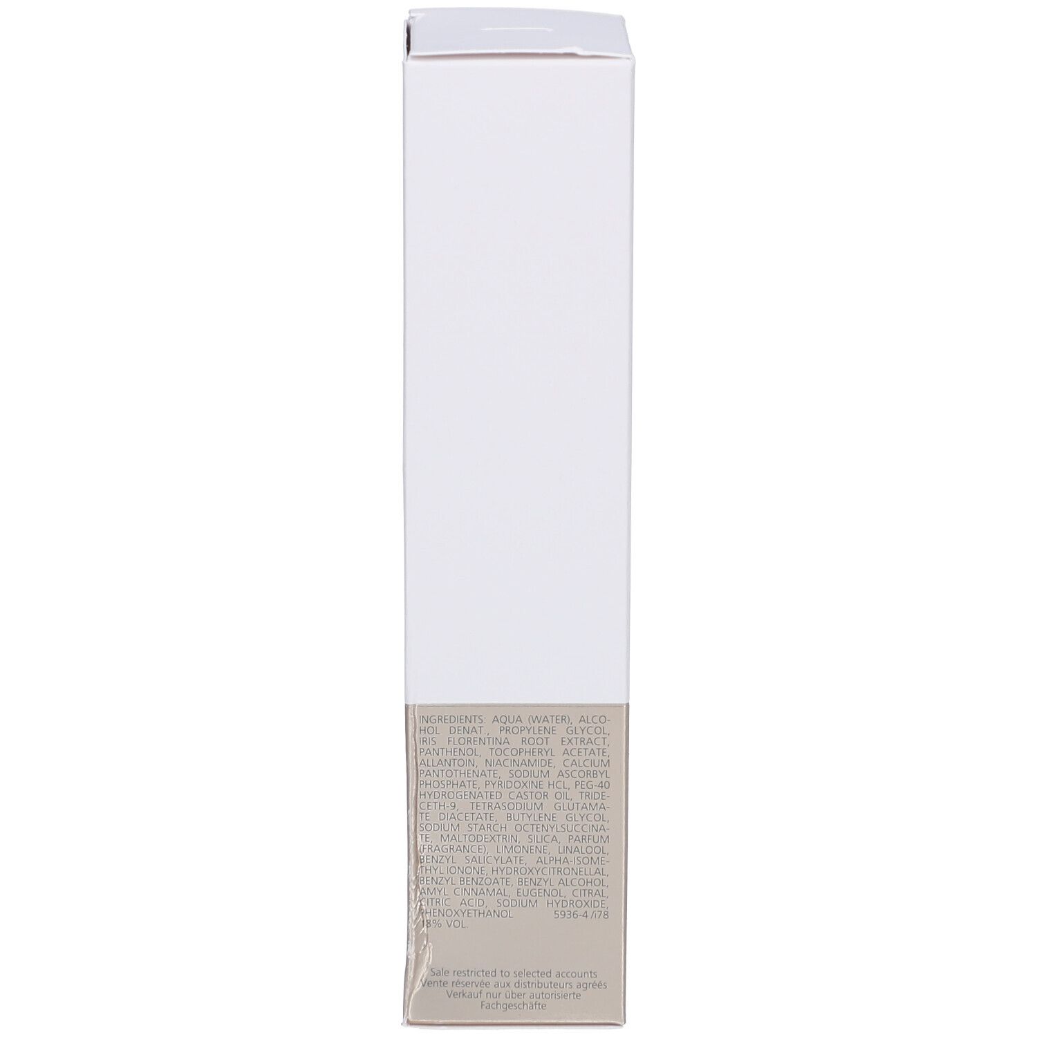 Verpackung. Aufschrift: Juvena, Inhaltsstoffe, Text in mehreren Sprachen.