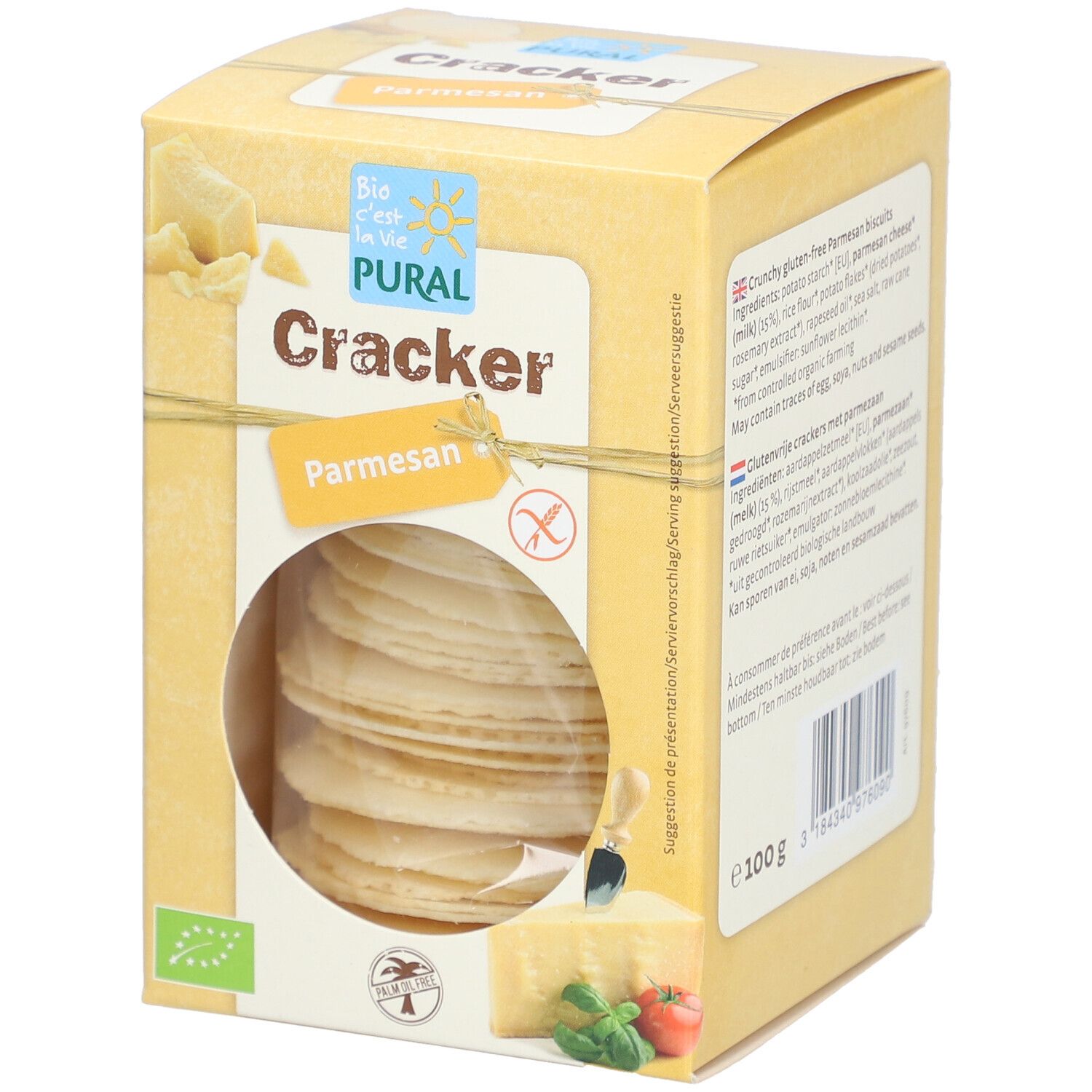 PURAL Glutenfreier Bio-Parmesan-Cracker