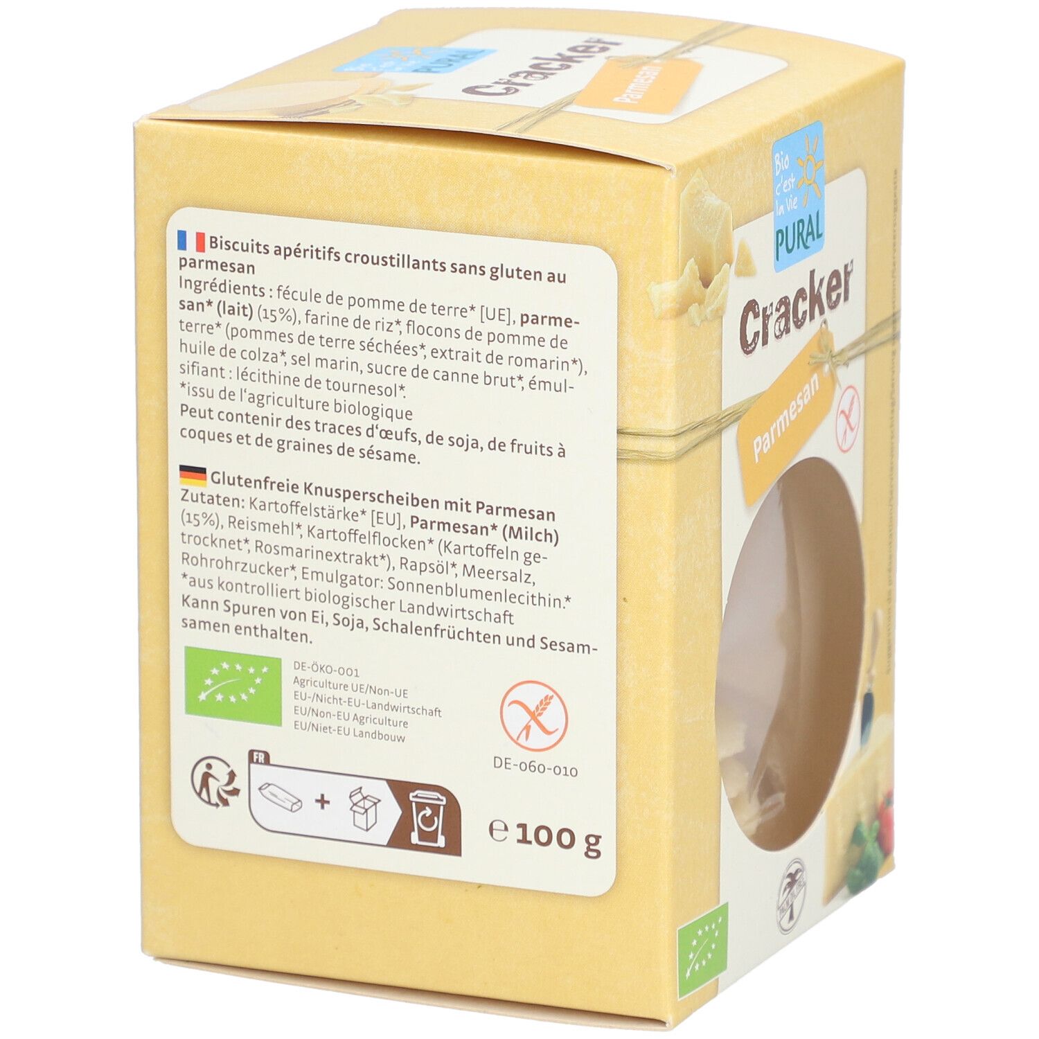 PURAL Glutenfreier Bio-Parmesan-Cracker