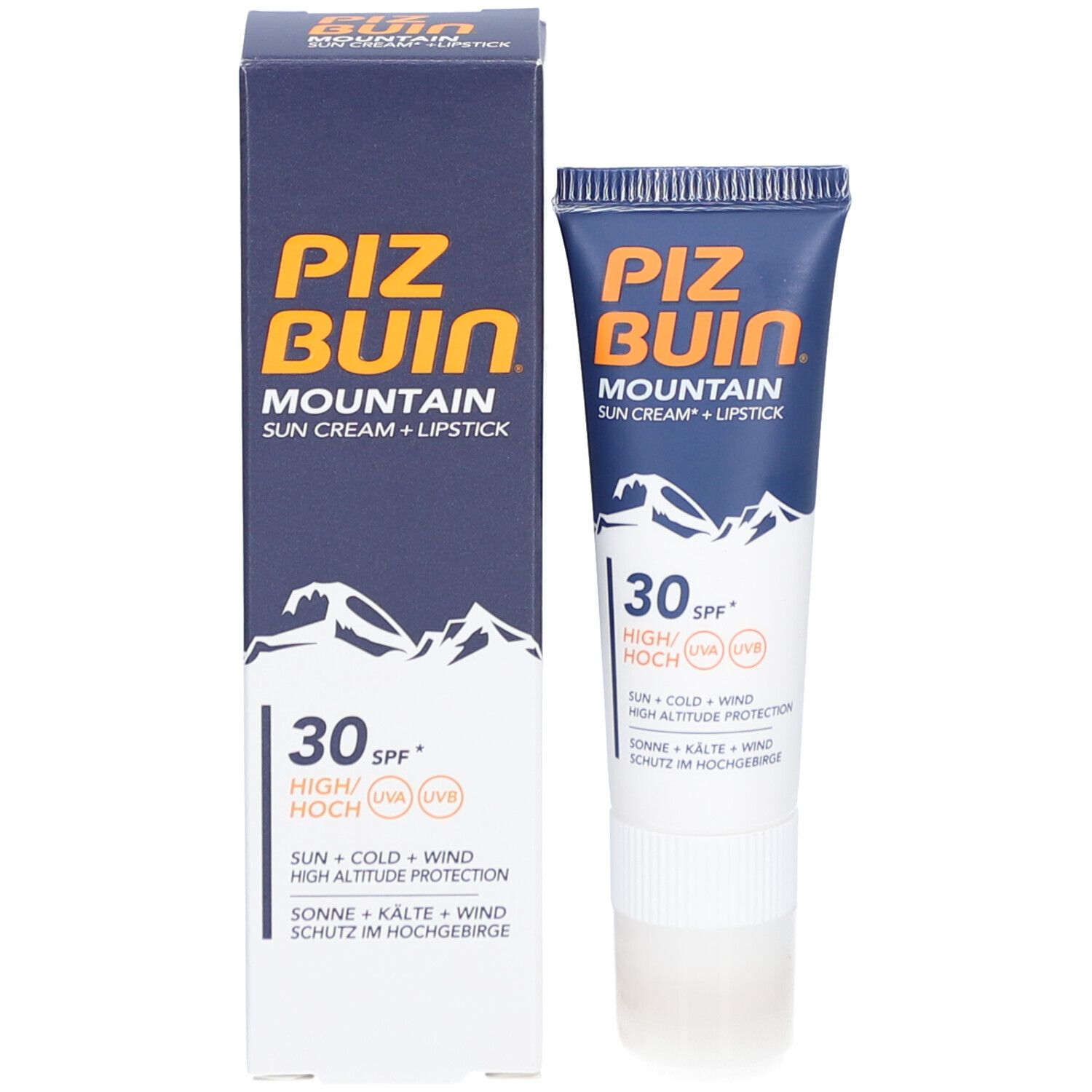 Piz Buin - Sun Cream "Mountain" + Lipstick LSF 30