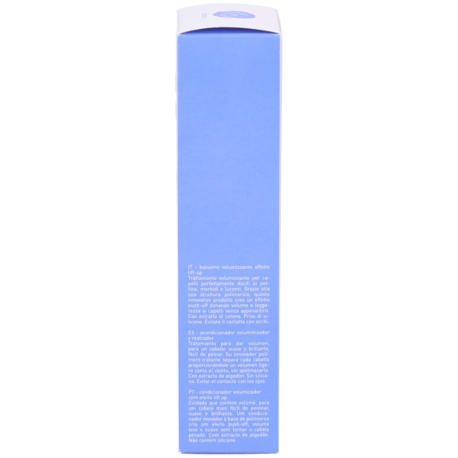 Weiße Flasche Marlies Möller Volume Conditioner. Blaue Schrift. 200ml. Für feines und normales Haar.