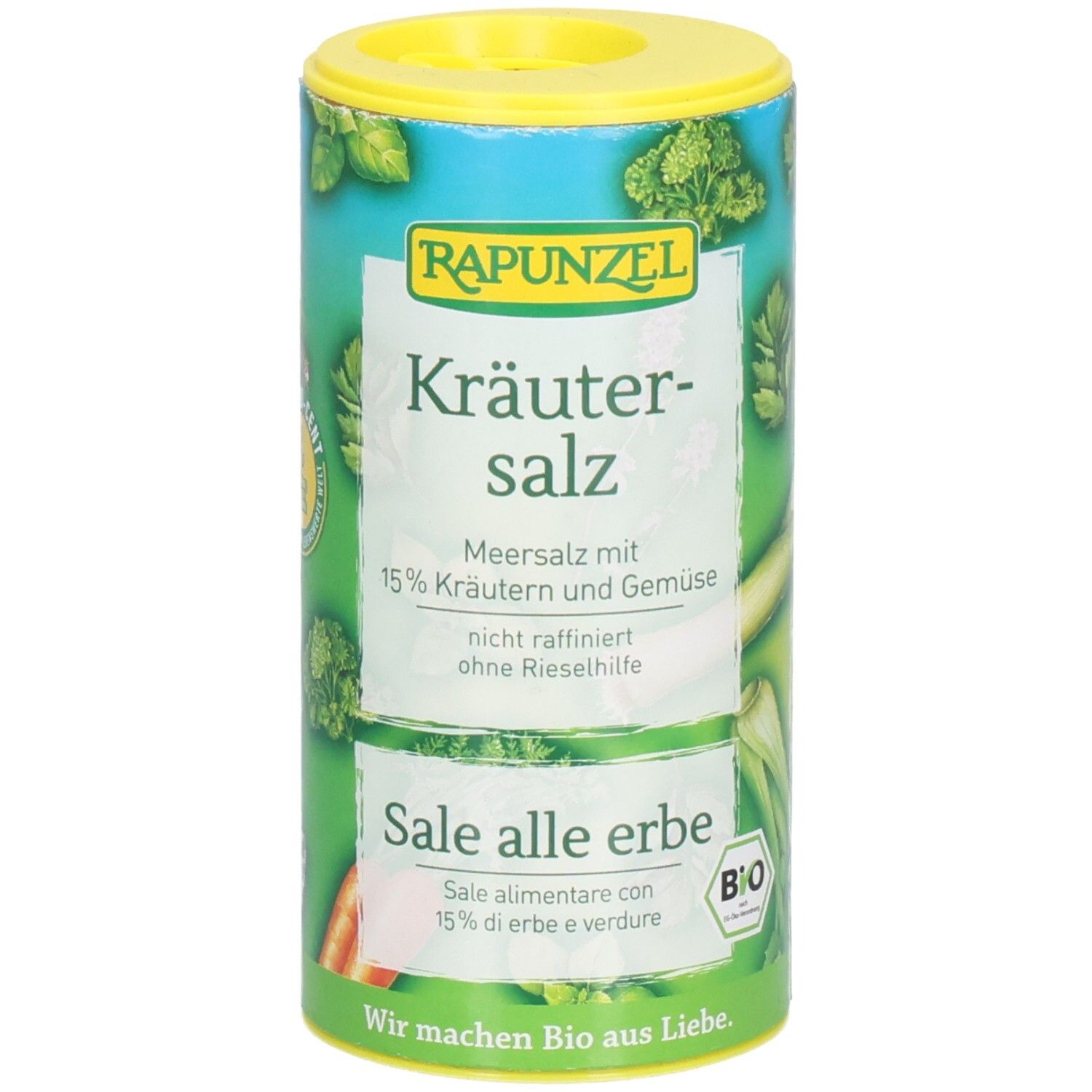 Rapunzel Kräutersalz mit Gemüse, Meersalz mit 15% Kräutern und Gemüse, nicht raffiniert.