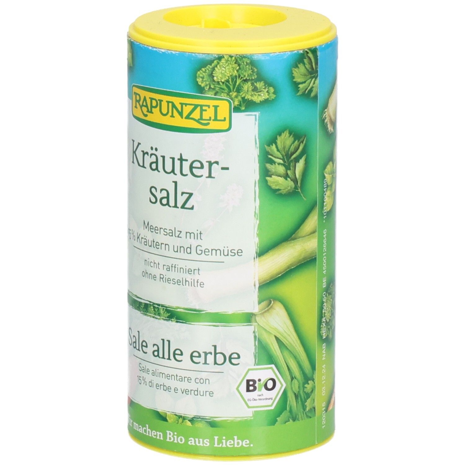 Rapunzel Kräutersalz mit Gemüse, Meersalz mit 15% Kräutern und Gemüse, Bio-Qualität.