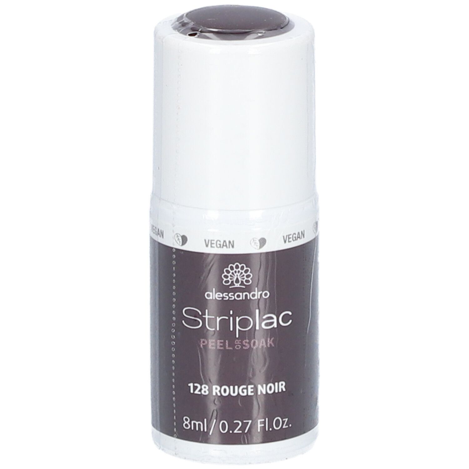 Alessandro International StripLac Peel or Soak 8 ml - 128 rouge noir