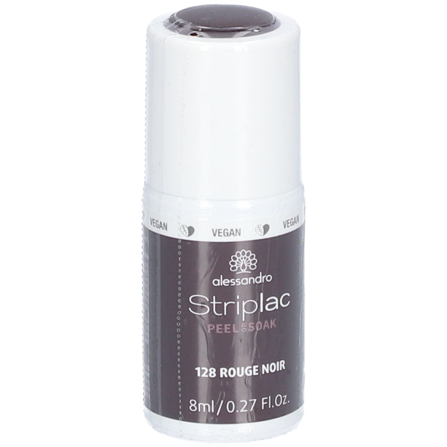 Alessandro International StripLac Peel or Soak 8 ml - 128 rouge noir