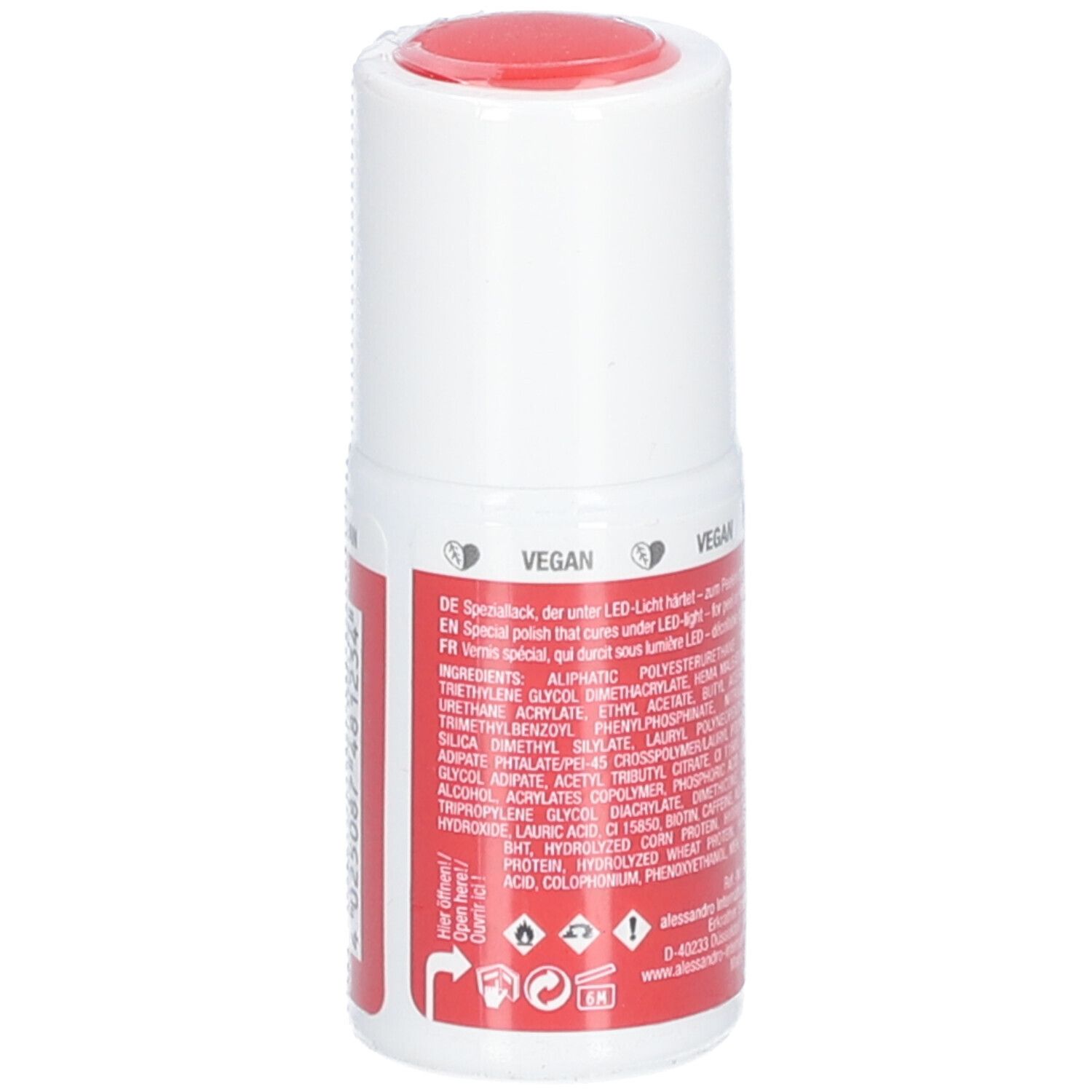 Alessandro International StripLac Peel or Soak 8 ml - 123 ruby red