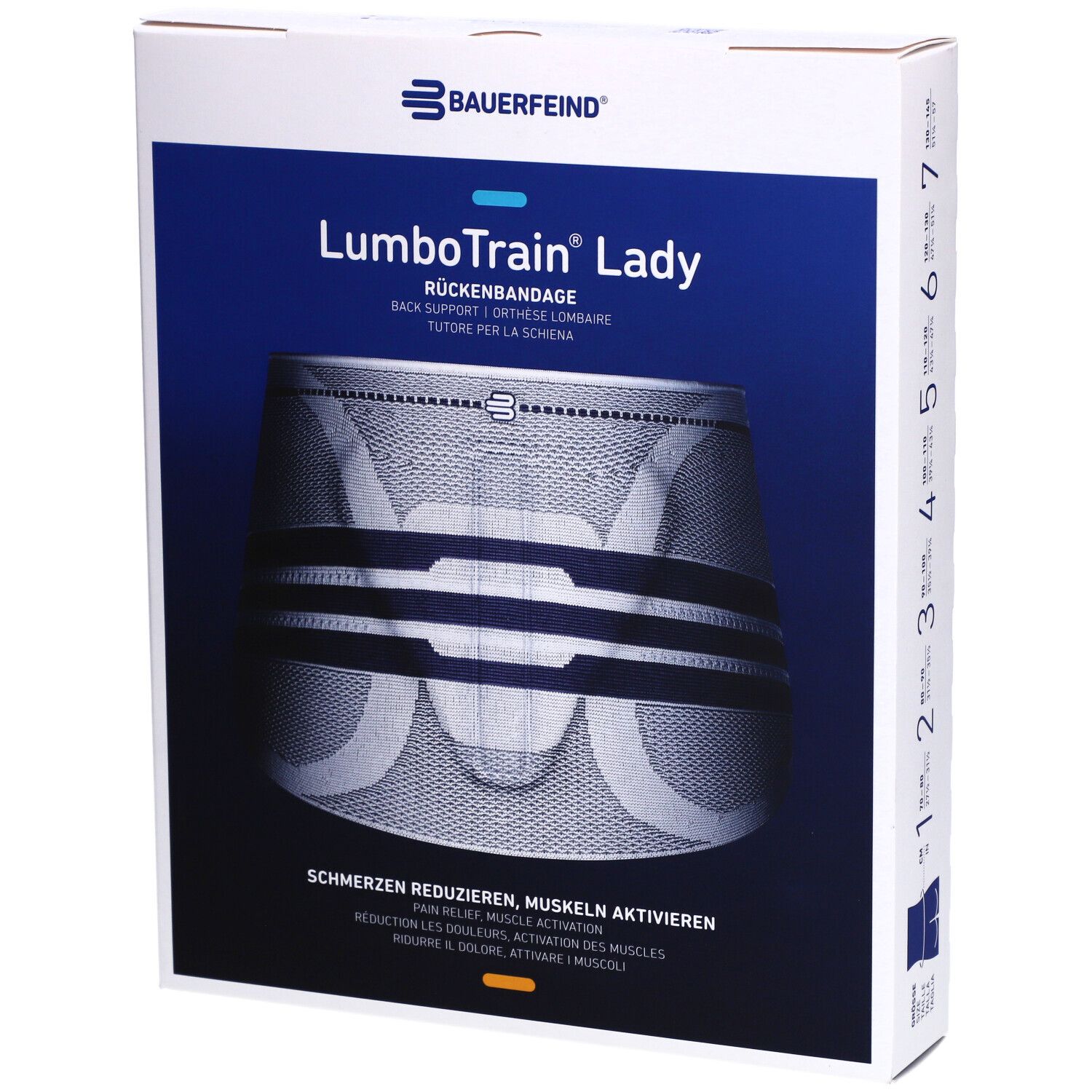 LUMBOTRAIN Lady Aktivbandage Größe 3 Titanium