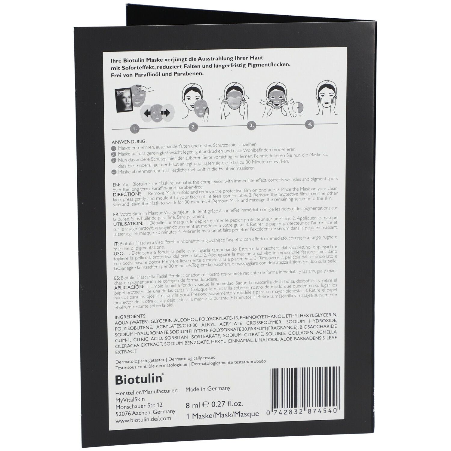 Biotulin® Cellulose Maske