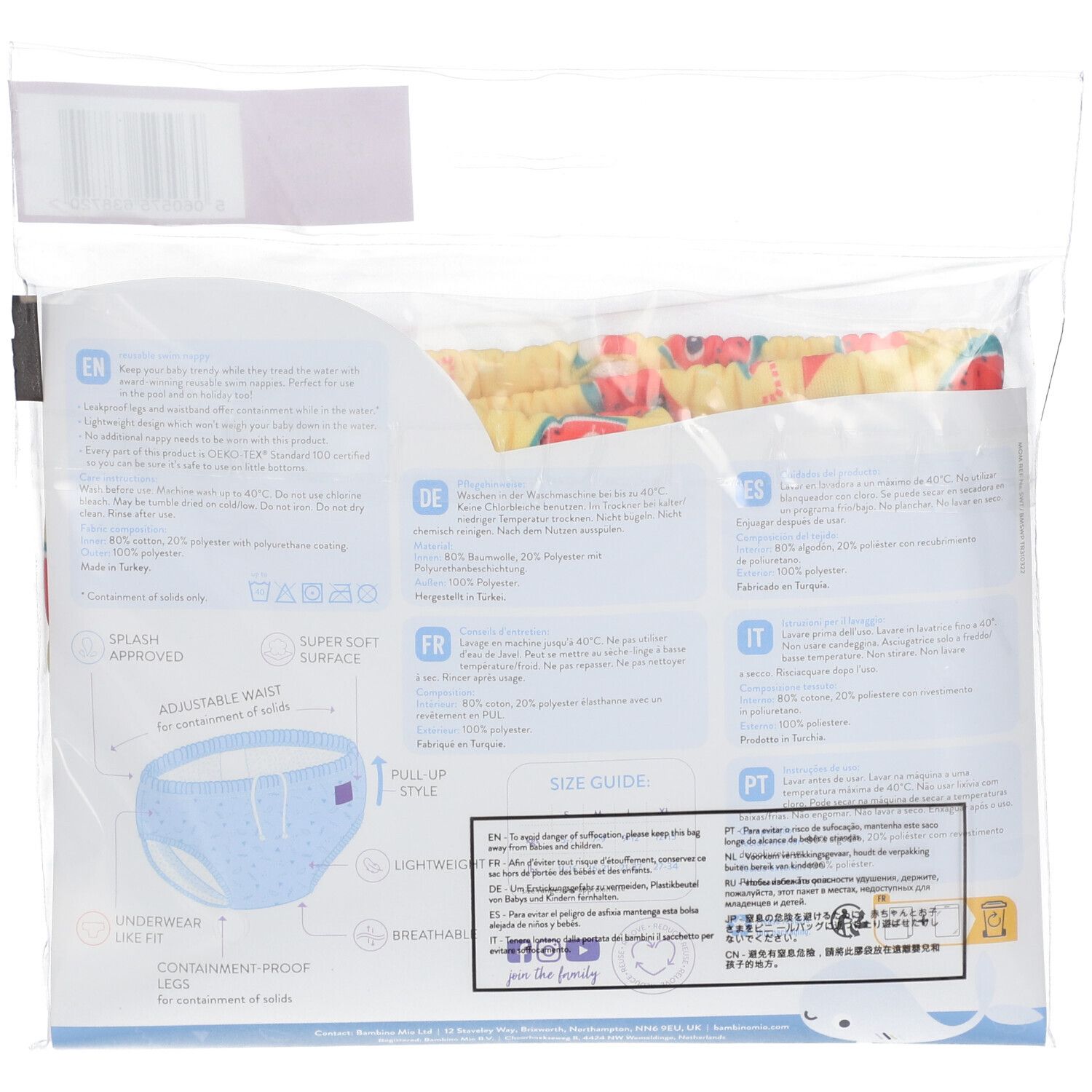 bambino mio Schwimmwindel Milde Melone XL 1 St Shop Apotheke