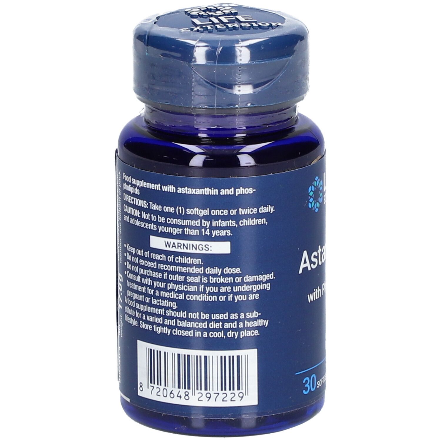 LIFE EXTENSION® Astaxanthin 4mg mit Phospholipiden
