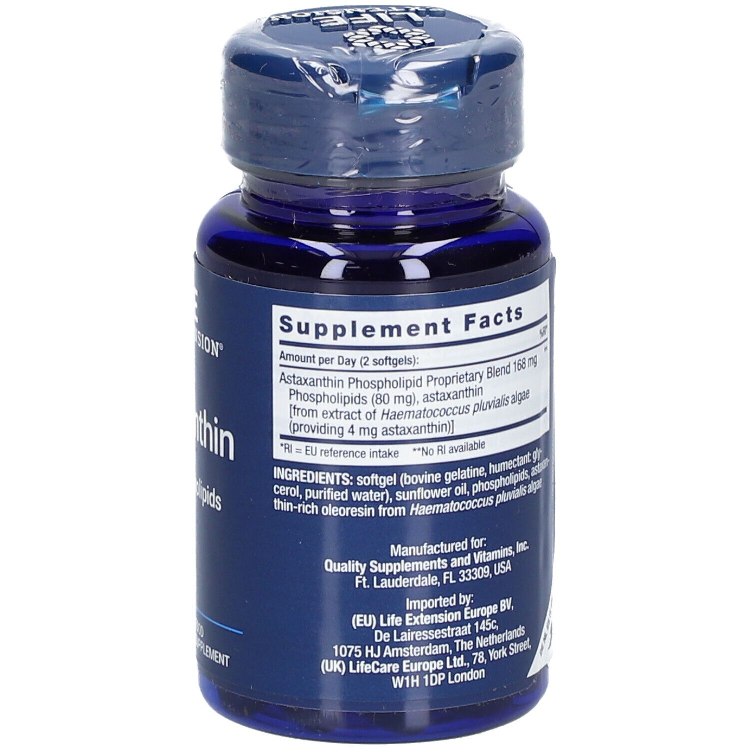 LIFE EXTENSION® Astaxanthin 4mg mit Phospholipiden