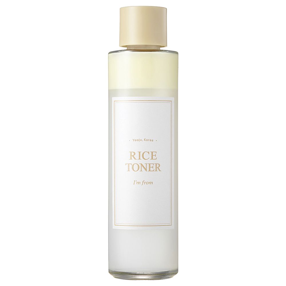 Flasche mit "Rice Toner" Kosmetikprodukt. Enthält 150 ml.