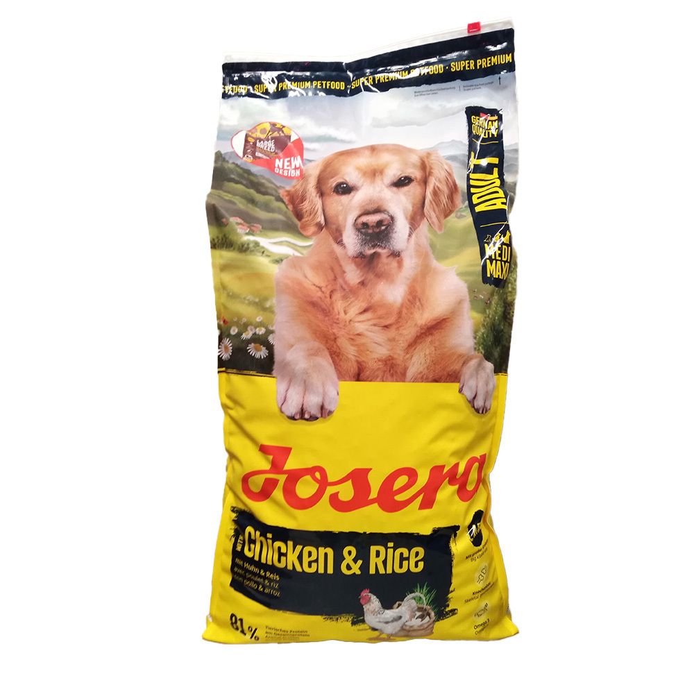 Gelber Josera Festival Sack mit Hundefutter, 900g.