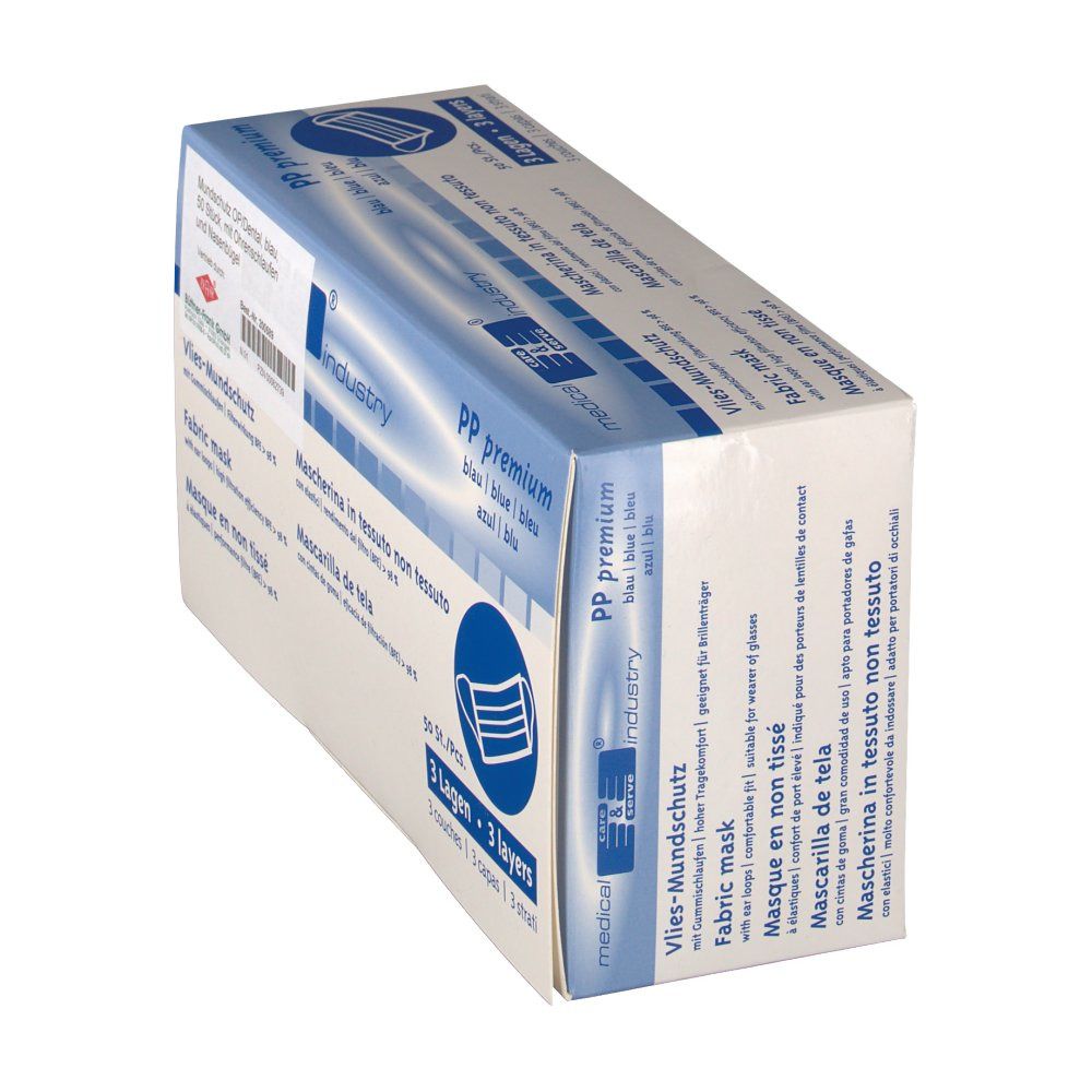 FRANK® Mundschutz mit Gummiband und Nasenbügel blau