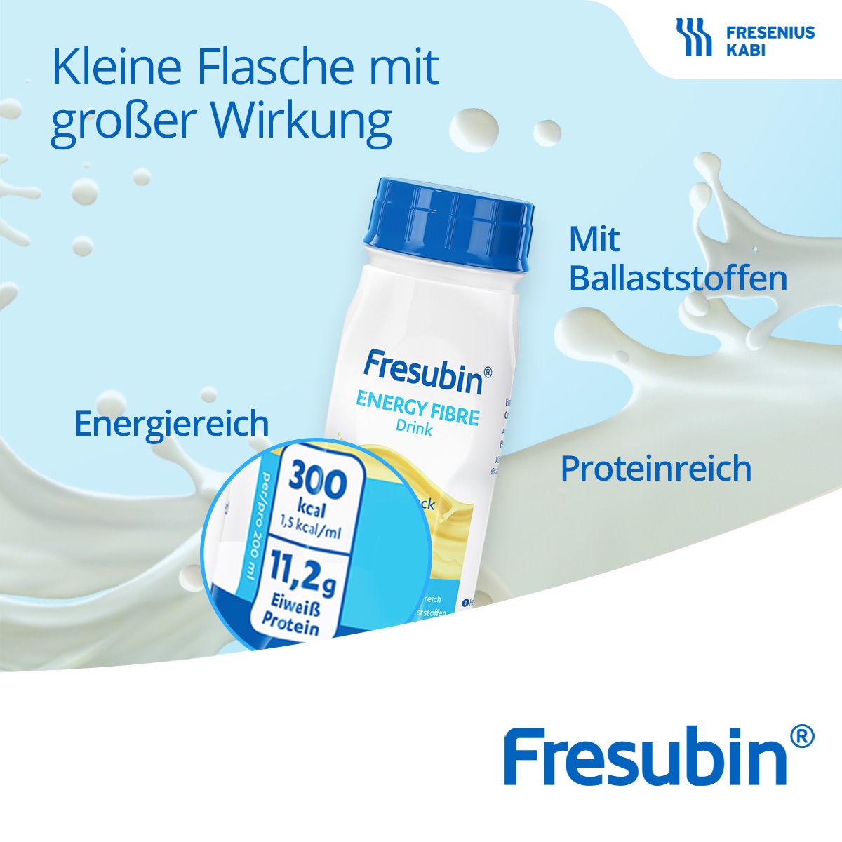 Fresubin Energy Fibre Trinknahrung Kirsche | Astronautennahrung & Aufbaukost mit Vitaminen