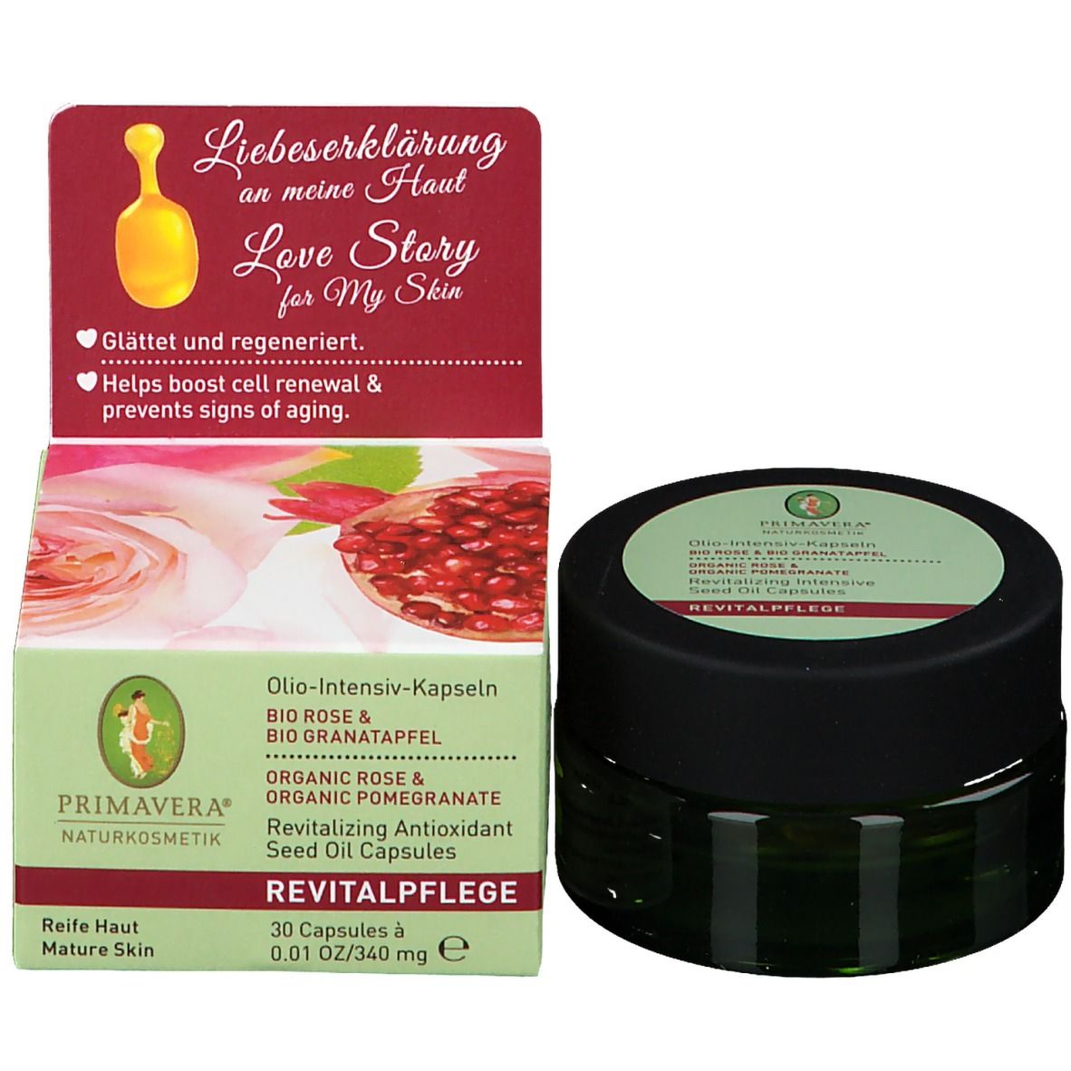 PRIMAVERA® Olio-Intensiv-Kapseln Rose-Granatapfel