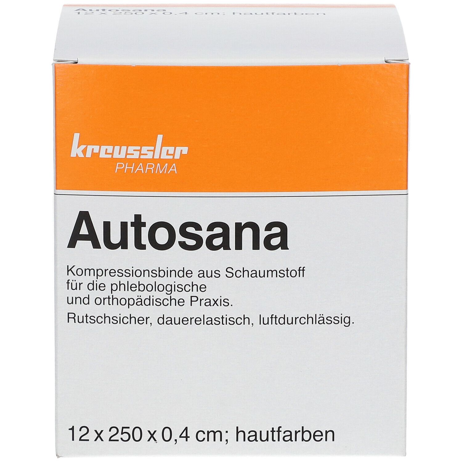 Autosana Kompressionsbinde aus Schaumstoff 12 cm x 2,5 m x 0,4 cm hautfarbend