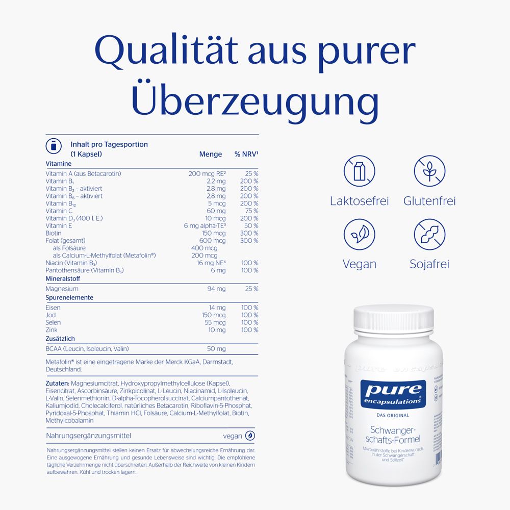 pure encapsulations® Schwangerschaftsformel Kapseln