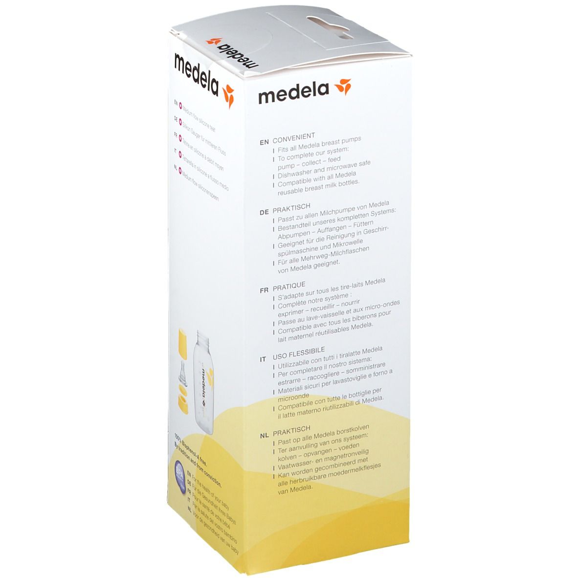 Medela Muttermilchflasche 250ml mit Medela Silikonsauger M