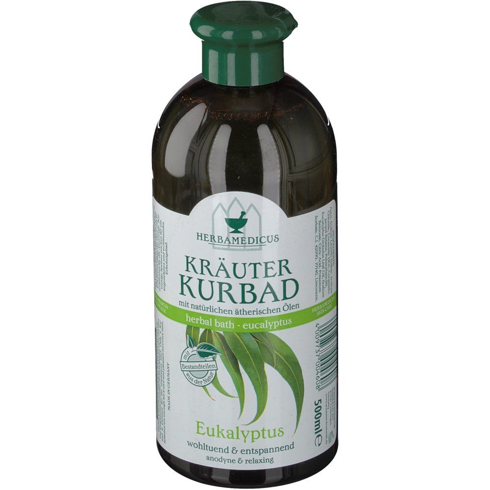 Bad Kräuter Kurbad Elina Eukalyptus – 6 Flaschen à 500 Ml, Wohltuend & Befreiend