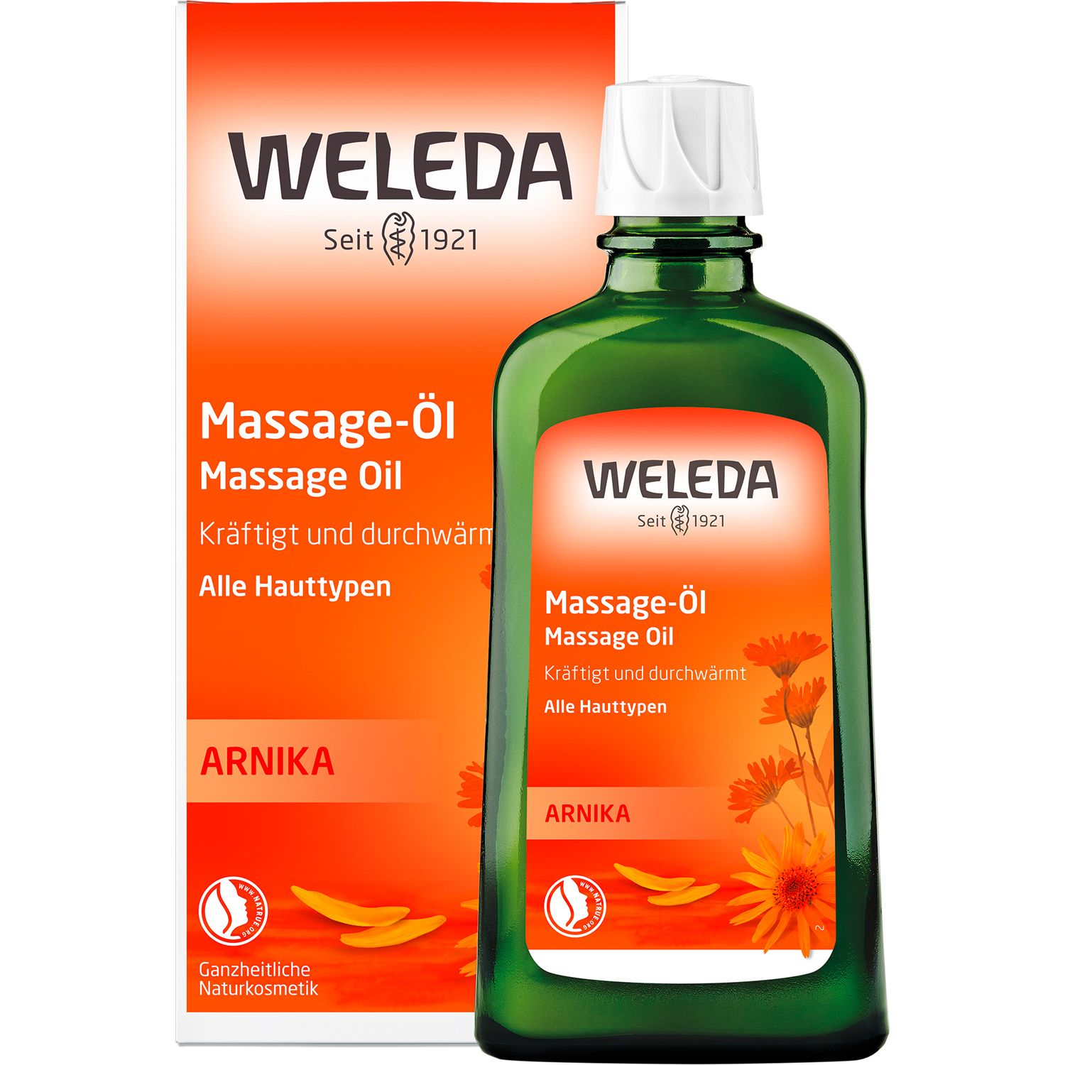 Weleda Massageöl Arnika -  die Massge ist durchblutungsfördernd, durchwärmt und lockert Muskeln