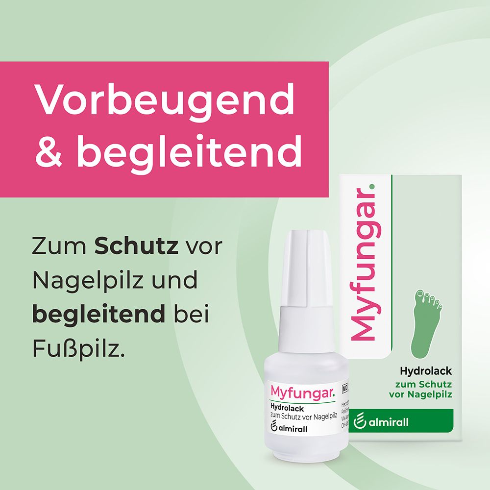 Myfungar Hydro lack zur Nagelpilzprävention und -behandlung.
