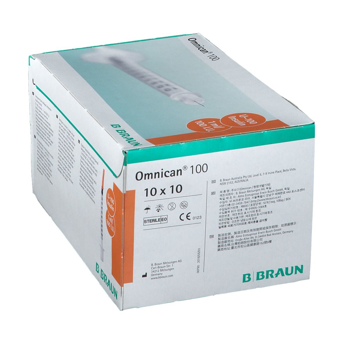 Omnican® 100, für U100-Insulin, 0,30 x 8 mm G 30 x 0,3125 Zoll