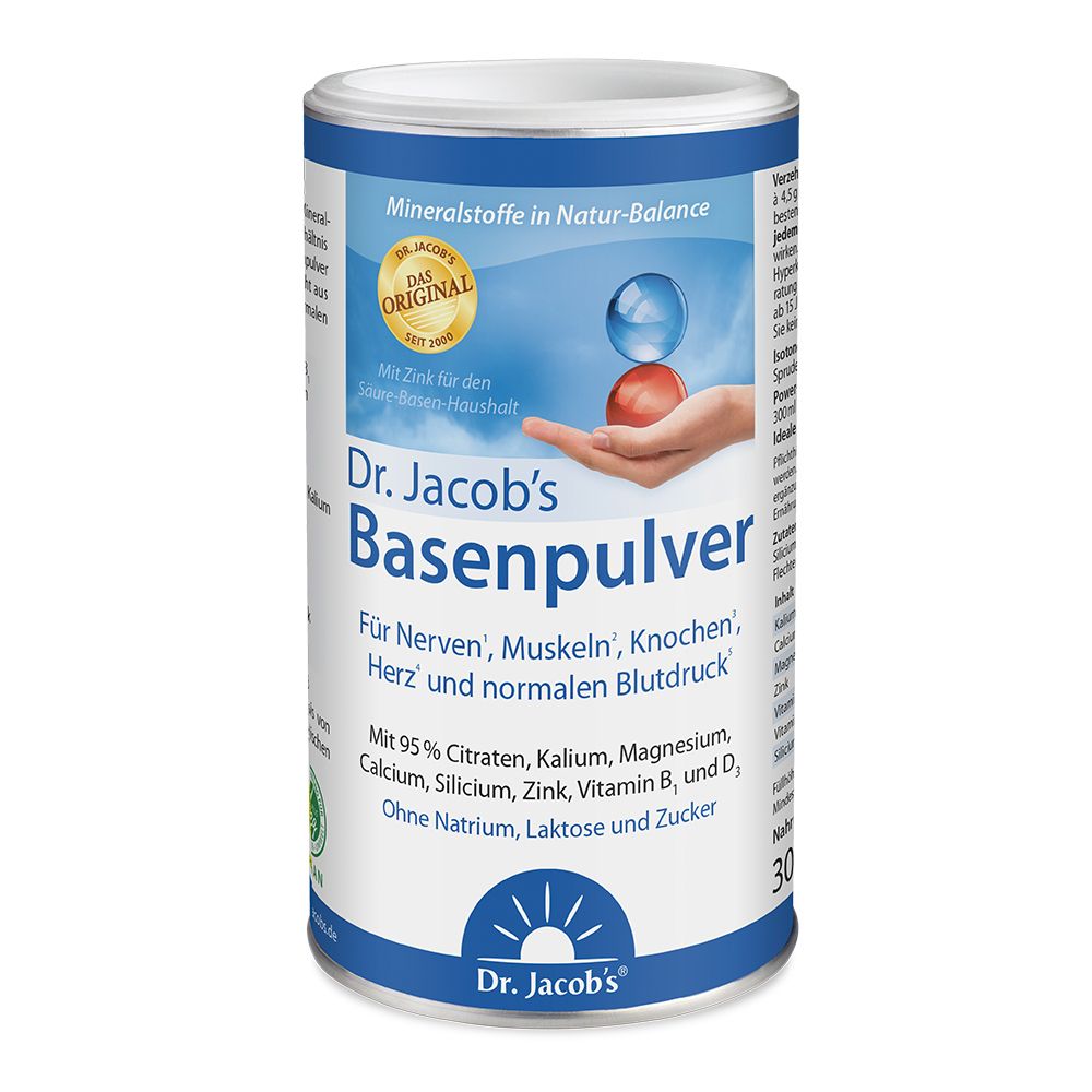 Dr. Jacob's Basenpulver Original Basen-Citrat-Mineralstoffe Basische Elektrolyte