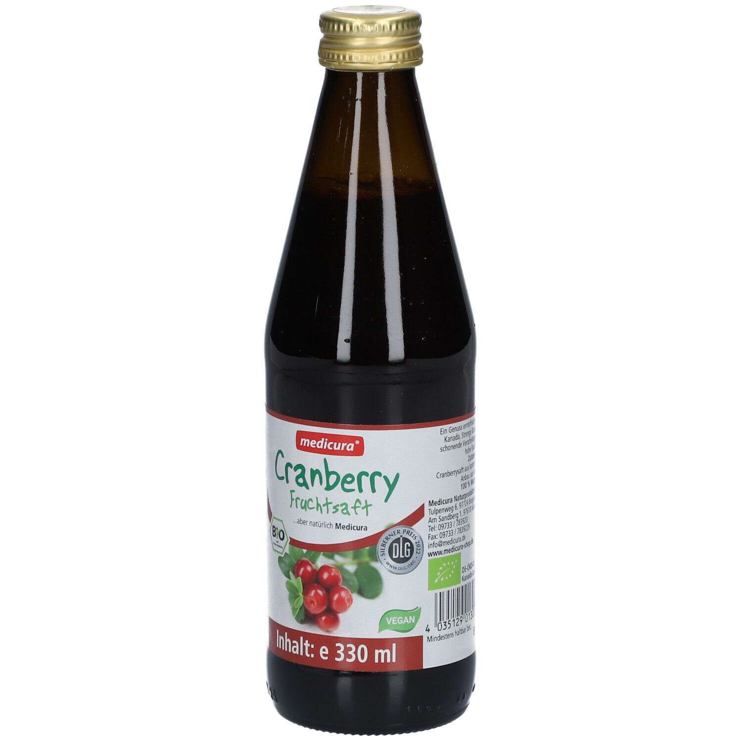 medicura® Cranberry Fruchtsaft Bio