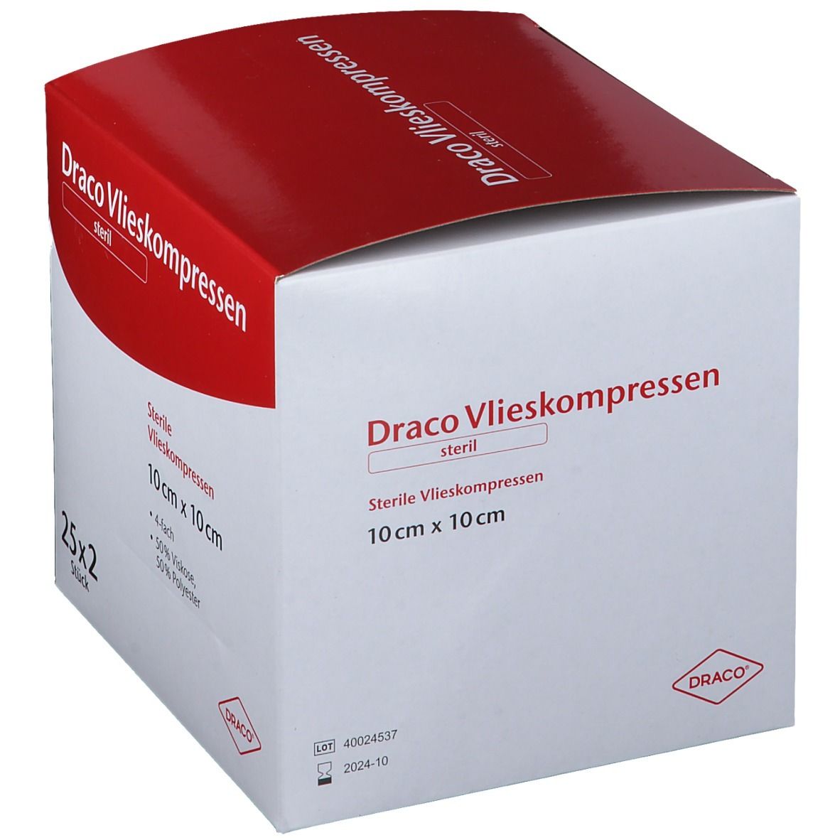 Draco Vliesstoffkompressen 10 x 10 cm steril