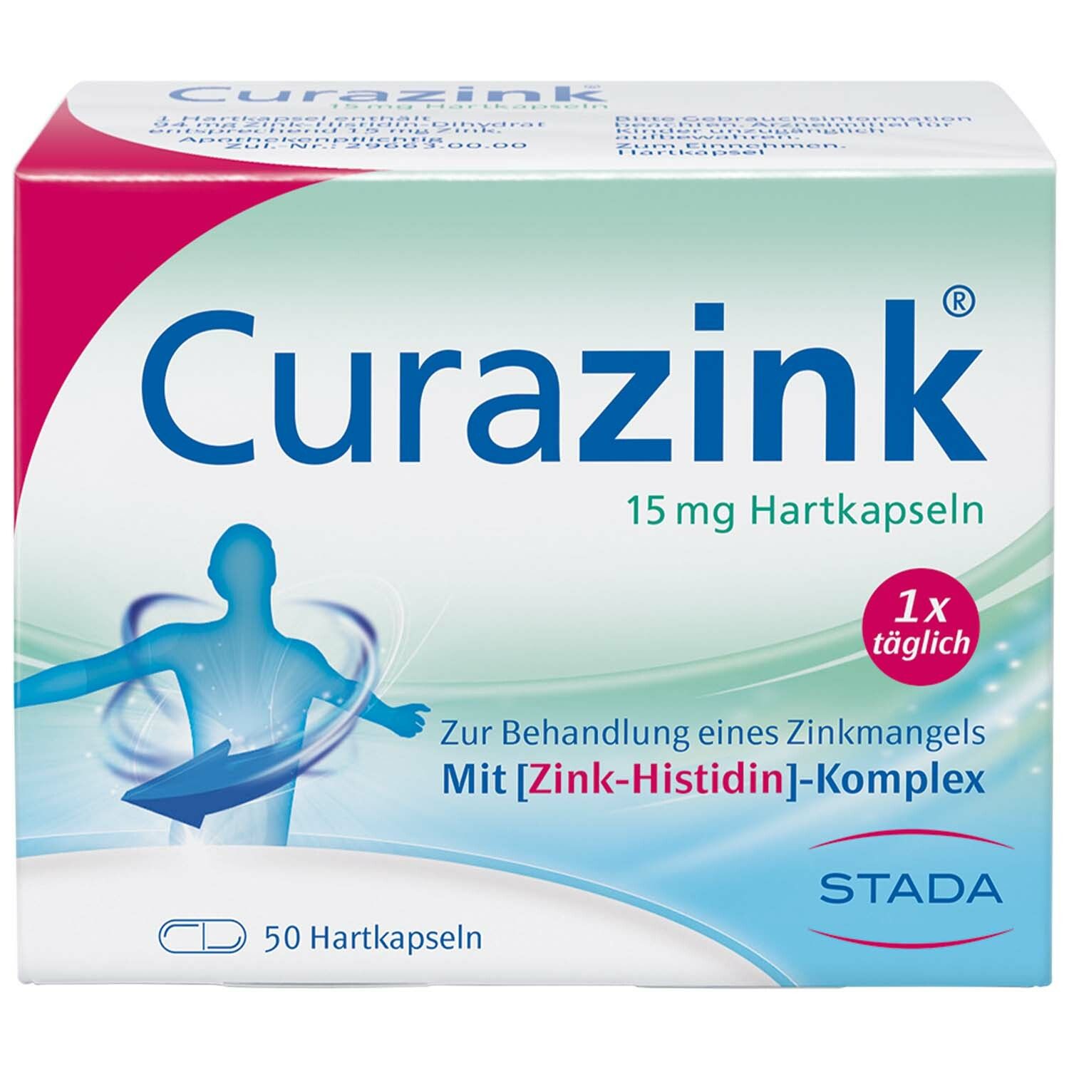 Curazink® Hartkapseln - hochdosiert mit 15 mg Zink im einzigartigen Zink-Histidin-Komplex