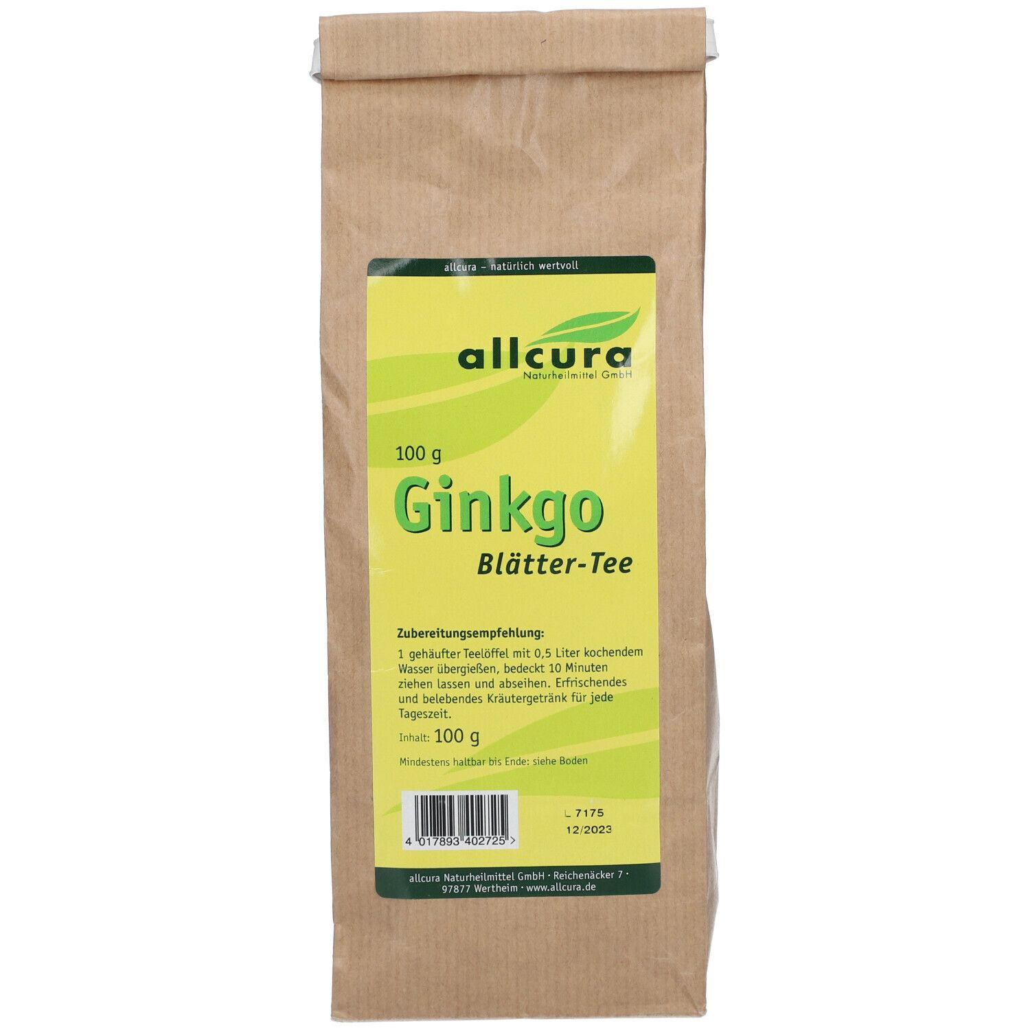 allcura Ginkgo Blätter-Tee