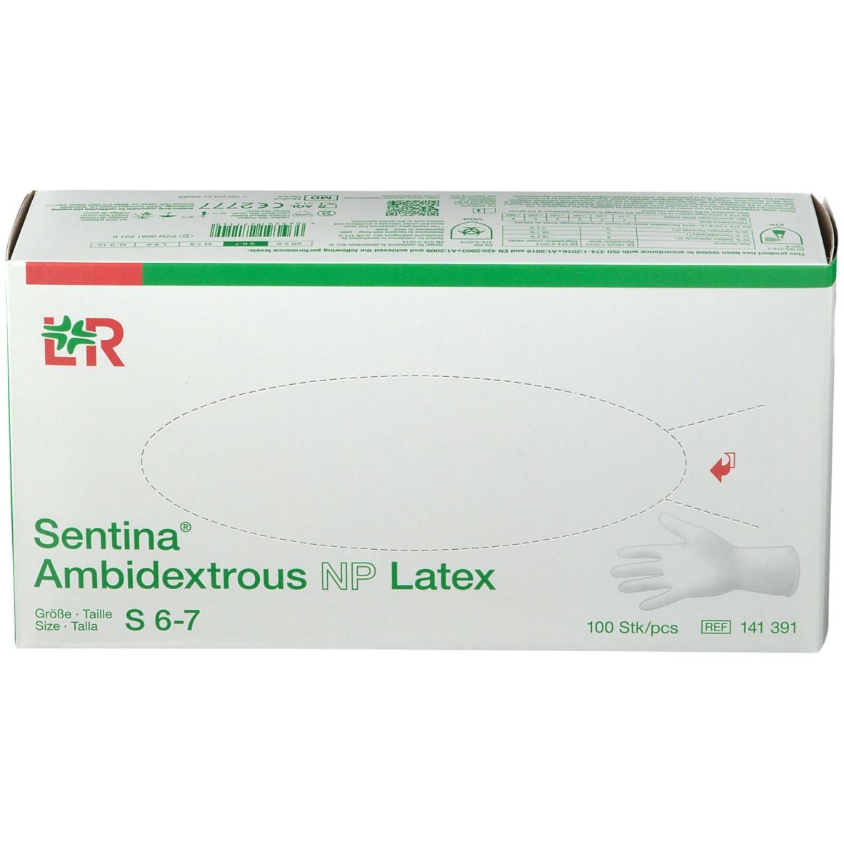 Sentina® Ambidextrous Latex Gr. S unsteril