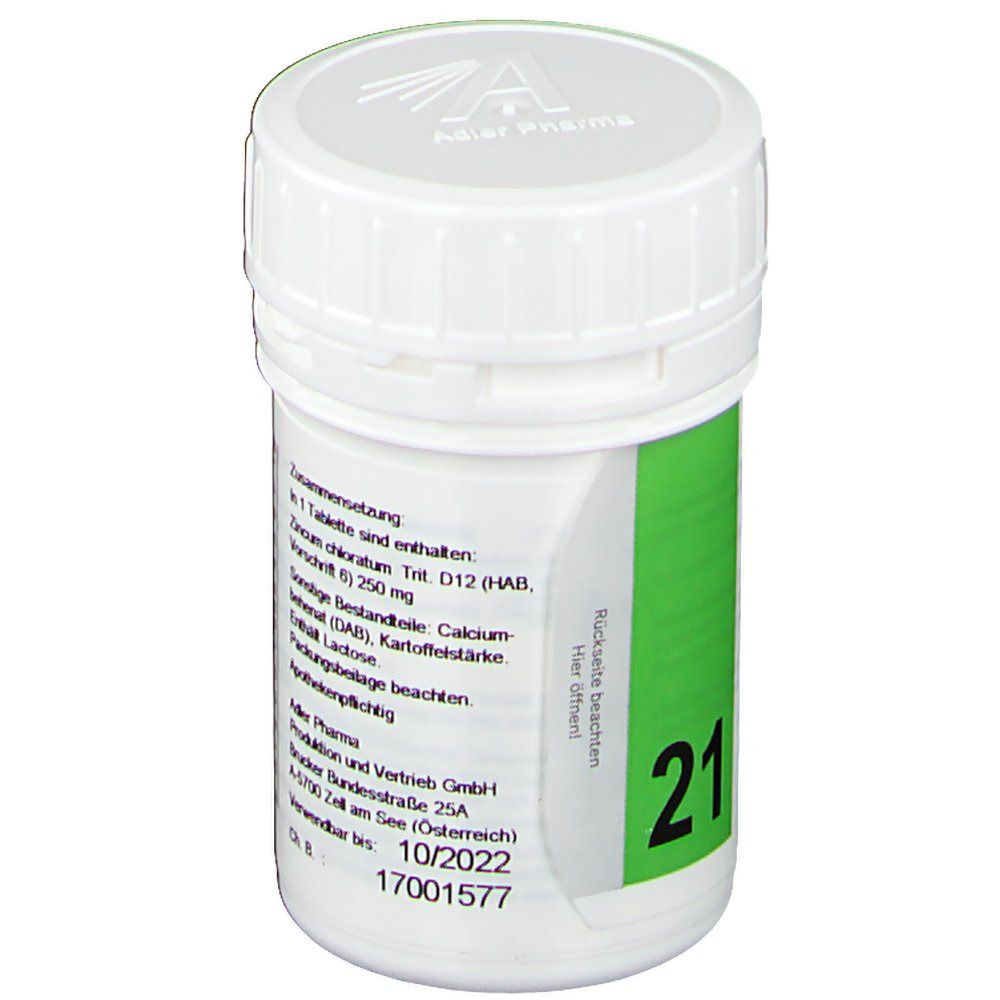 Adler Pharma Zincum chloratum D12 Biochemie nach Dr. Schüßler Nr. 21